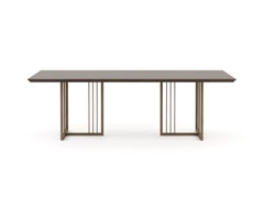 Scandinavian Modern Porto Dining Table Made with Walnut and Iron by Stylish Club