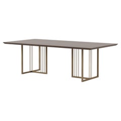 Scandinavian Modern Porto Dining Table Made with Walnut and Iron by Stylish Club