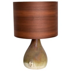 Lampada da tavolo in ceramica con smalto a goccia 1960 Fat Lava Pottery Danimarca