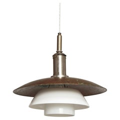 Scandinavian Modern Poul Henningsen PH-lamp 4/4-pendant Copper & Glass, 1930s