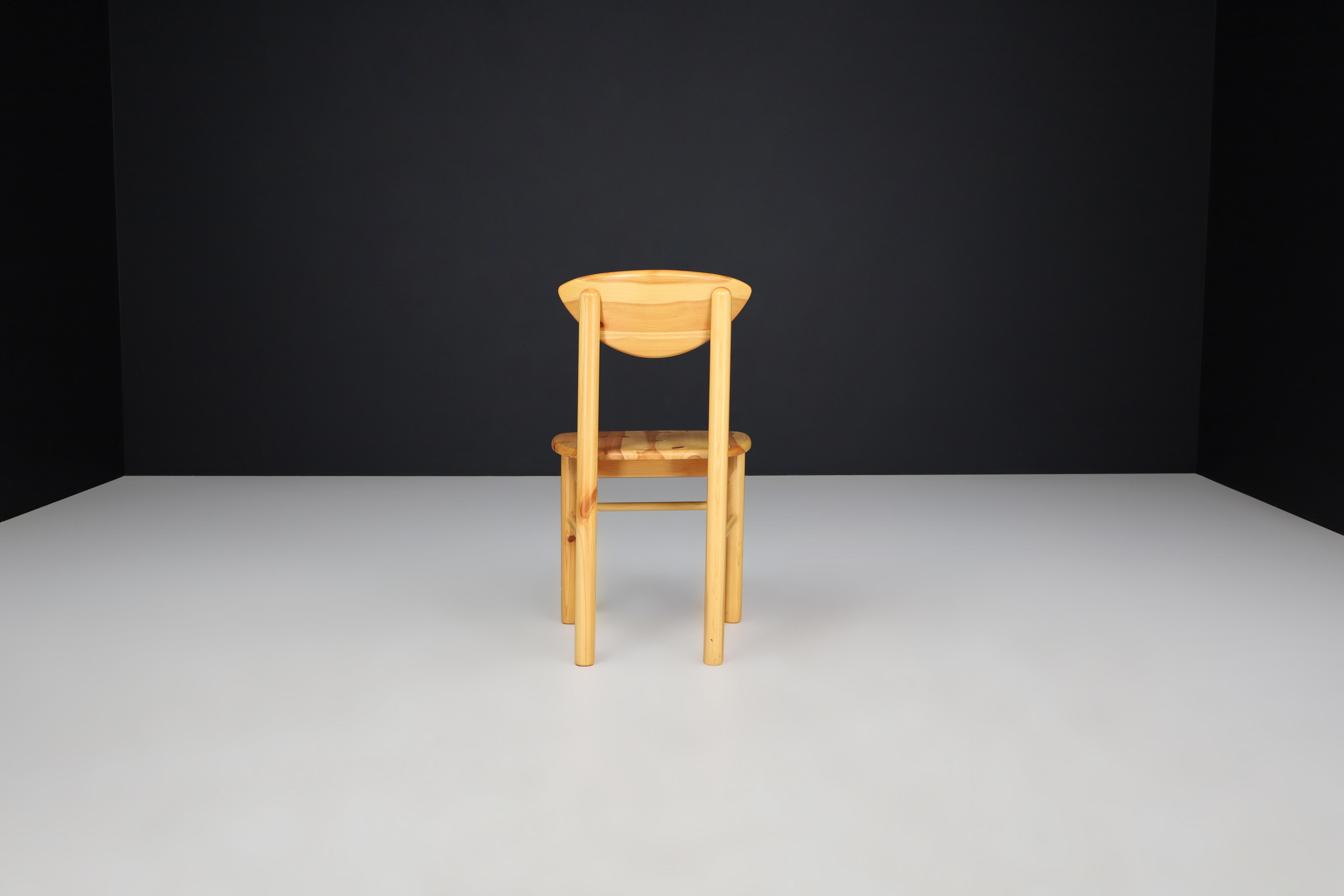 Sillas de comedor modernas escandinavas Rainer Daumiller de pino, Dinamarca Años 70 Pino