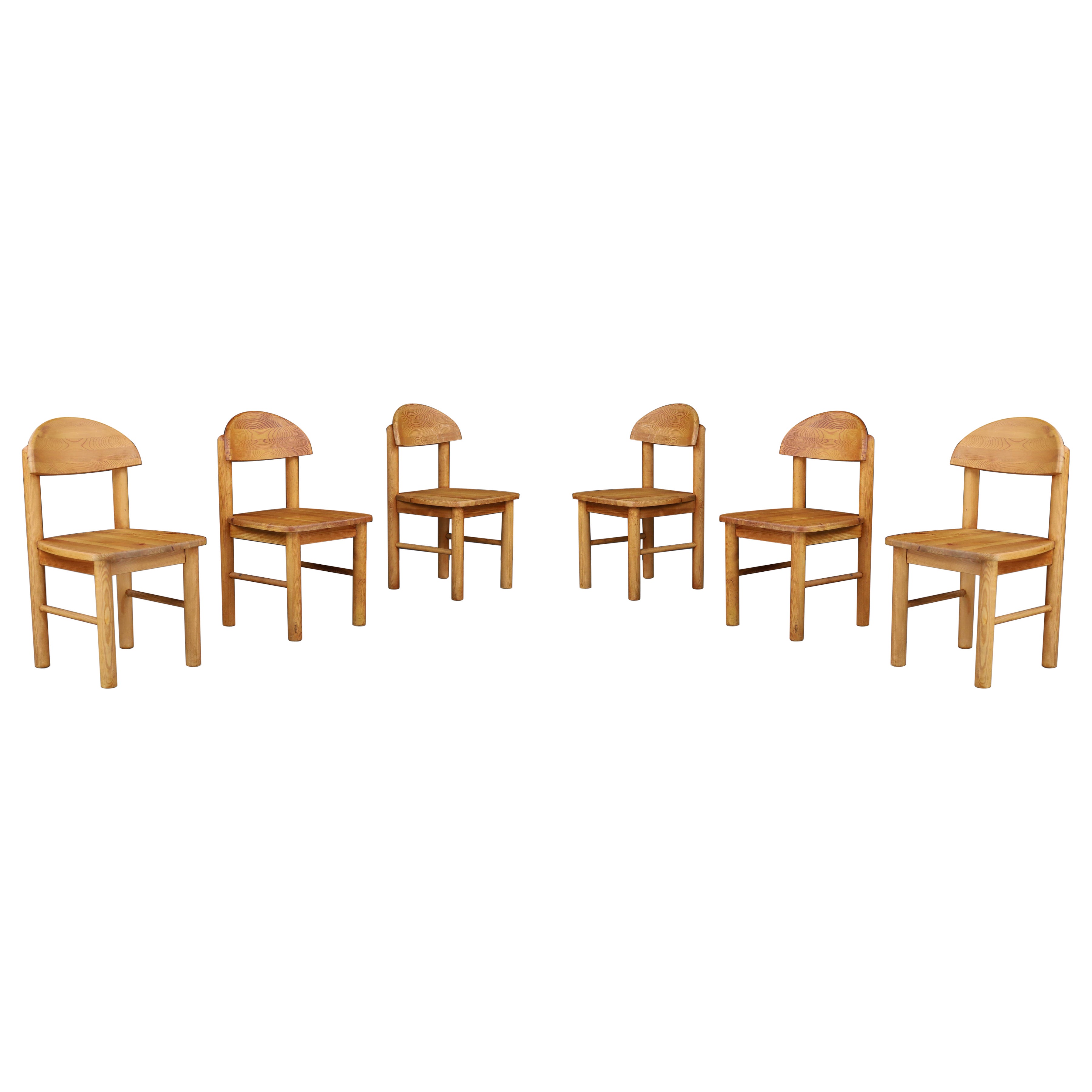 Scandinavian Modern Rainer Daumiller Dining Set/6 Chairs, Denmark, 1970s For Sale