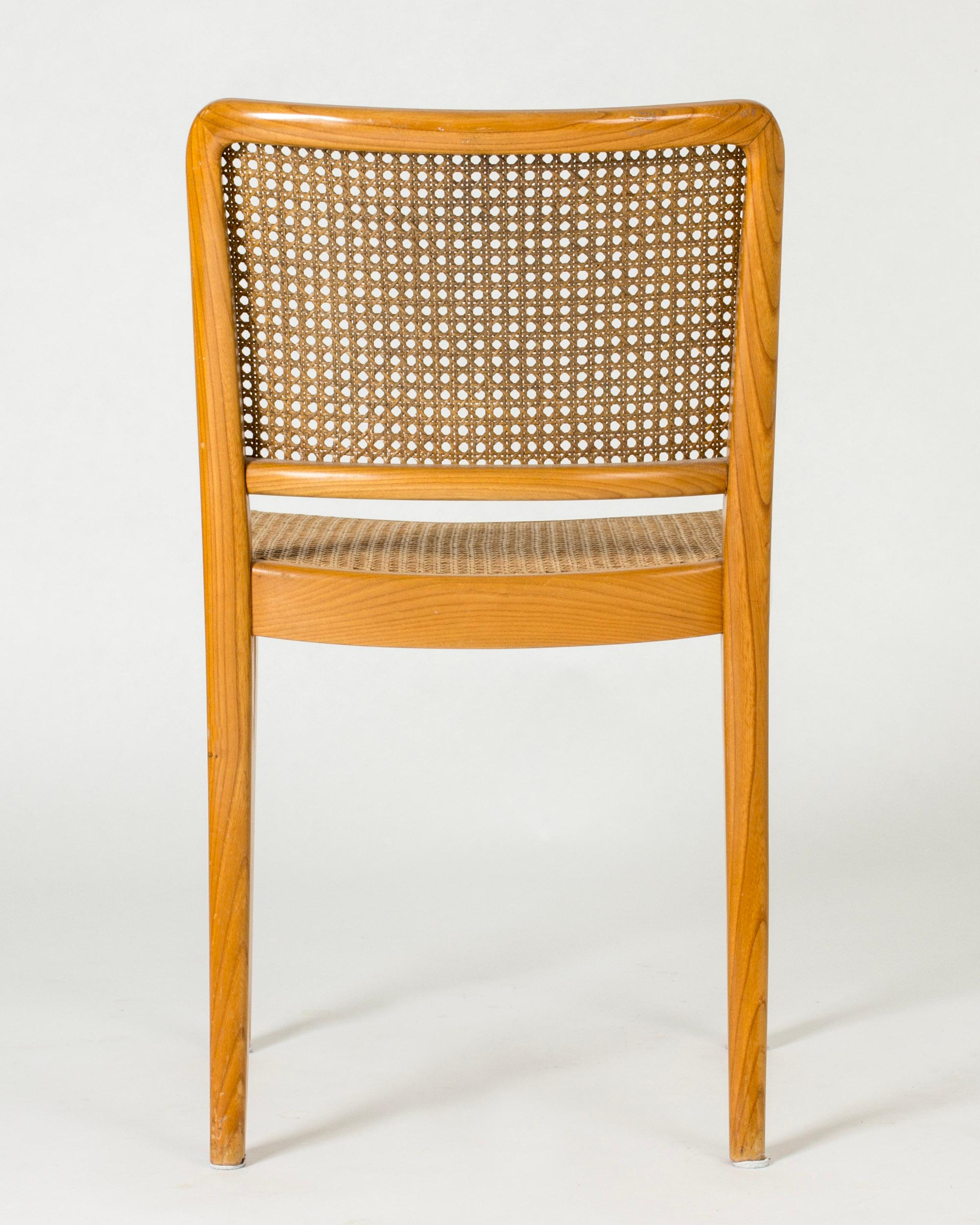 Rattan Scandinavian Modern rattan side chair by Margareta Köhler, Futurum, Sweden, 1940 For Sale