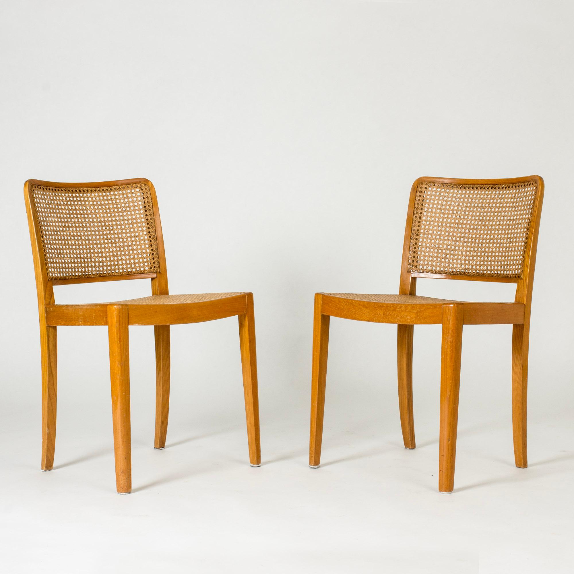 Scandinavian Modern rattan side chair by Margareta Köhler, Futurum, Sweden, 1940 For Sale 1