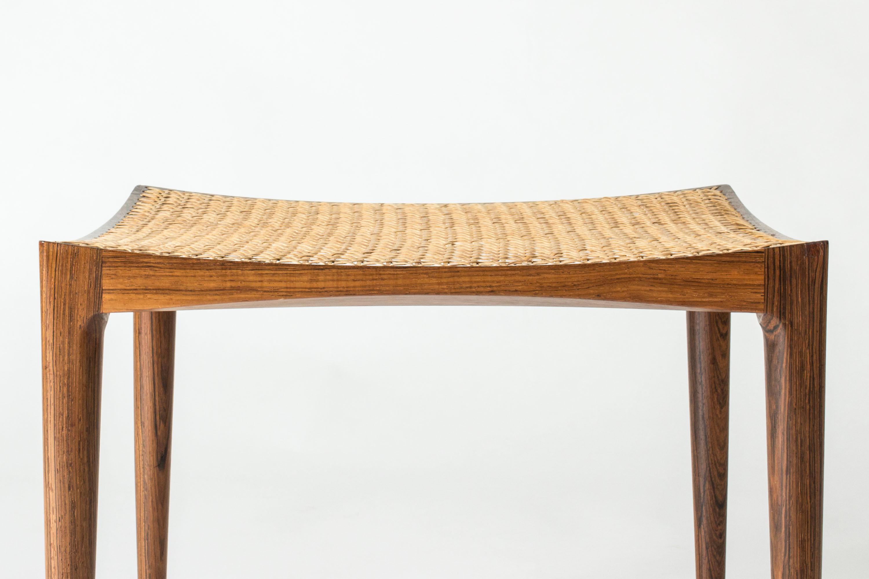 Scandinave moderne The Modern Scandinavian Rattan Stool par Bernt Petersen, Danemark, années 1950 en vente