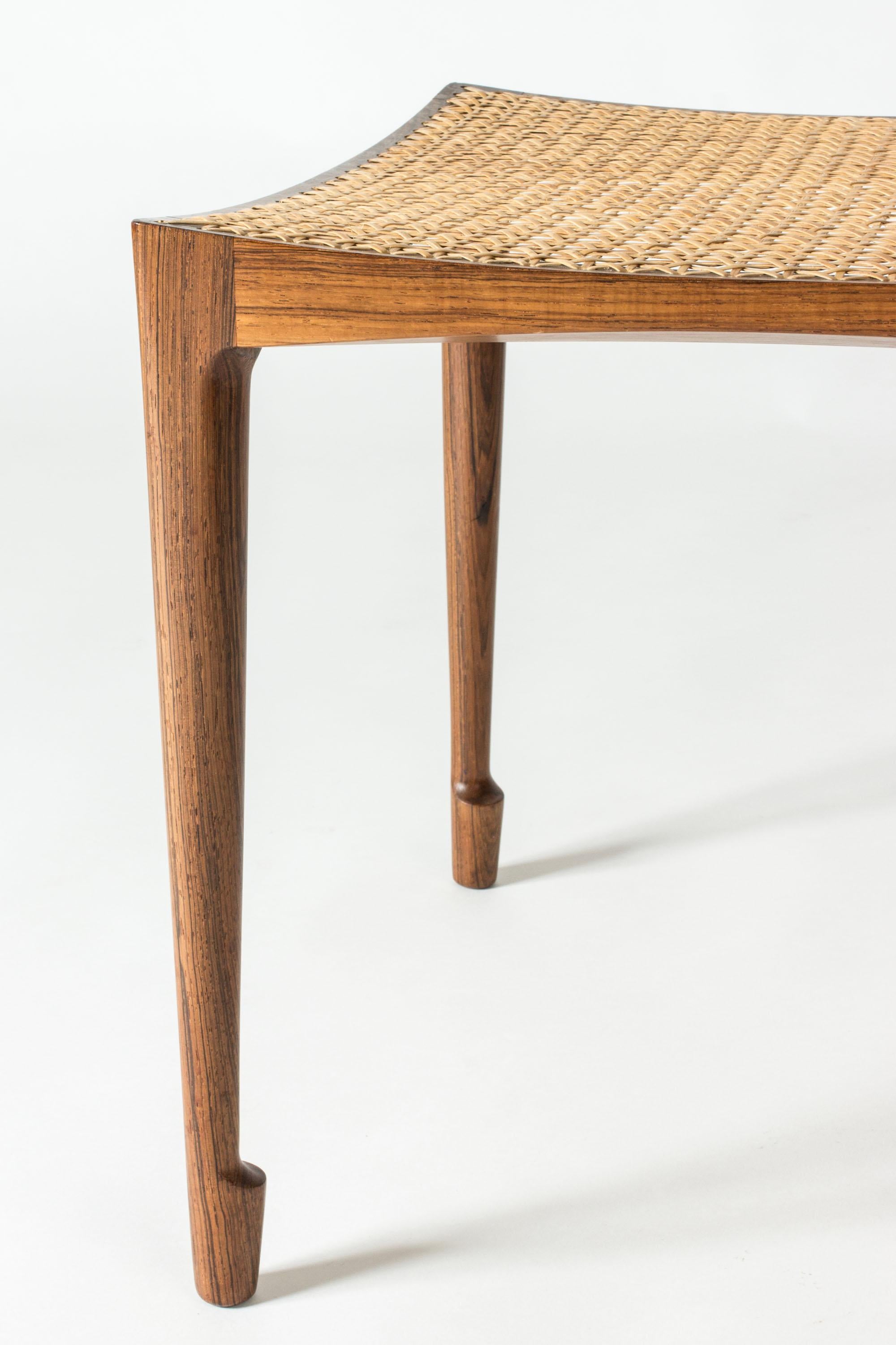 Danois The Modern Scandinavian Rattan Stool par Bernt Petersen, Danemark, années 1950 en vente