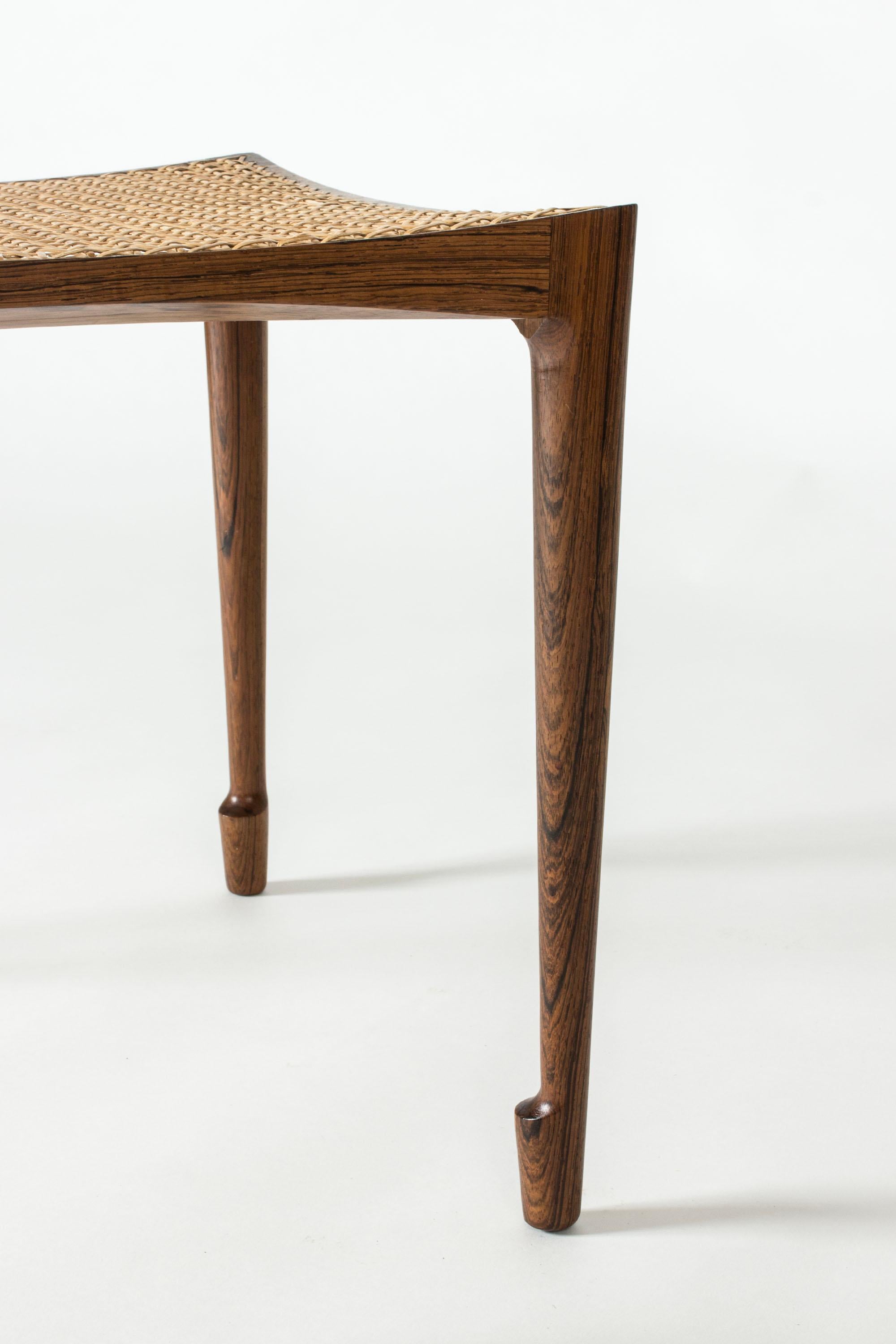 Rotin The Modern Scandinavian Rattan Stool par Bernt Petersen, Danemark, années 1950 en vente