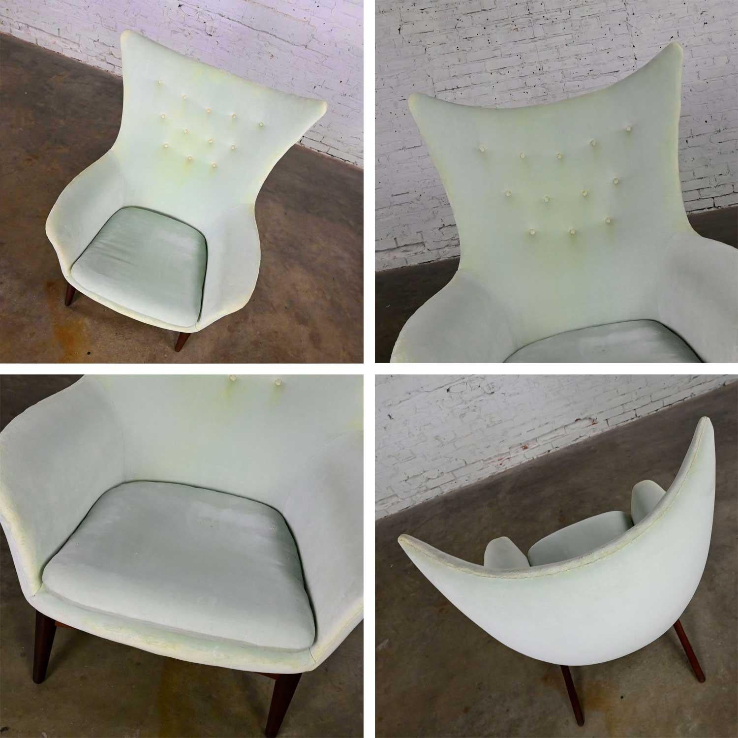 Scandinavian Modern Reclining Wingback Lounge Chair H W Klein for Bramin Mobler 5