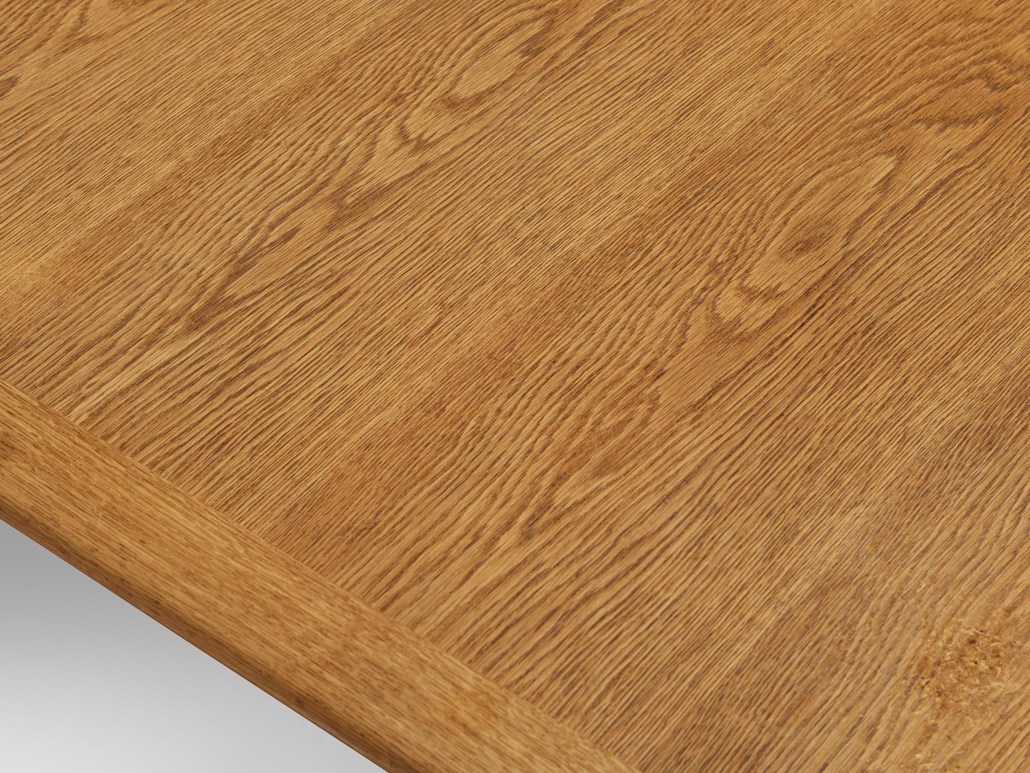 Scandinavian Modern Rectangular Coffee Table in Oak For Sale 3