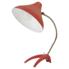 Scandinavian Modern Red Crow's foot table lamp by Ewa Varnamo, 1950's