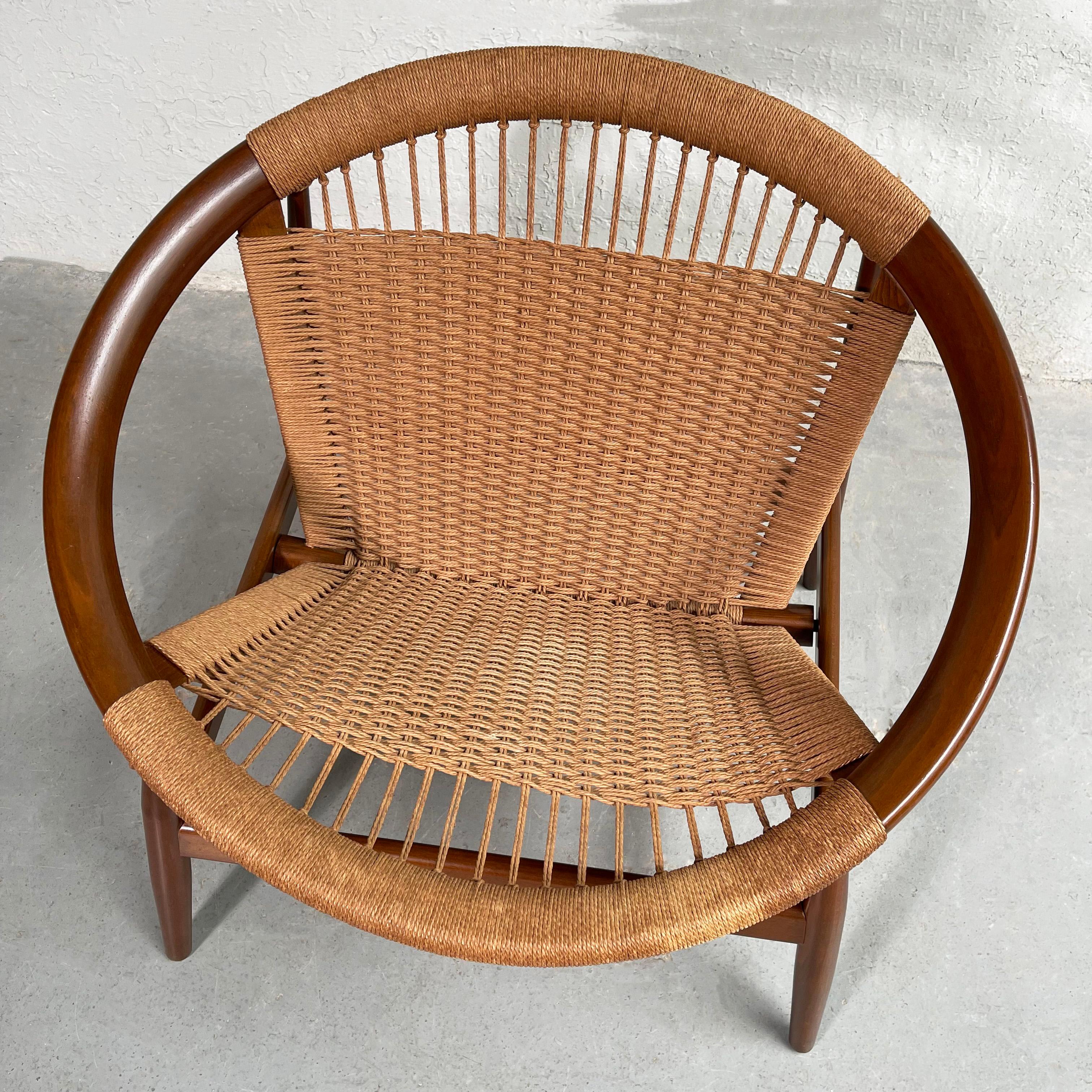 Scandinavian Modern Ringstol Woven Hoop Chair by Illum Wikkelsø 5
