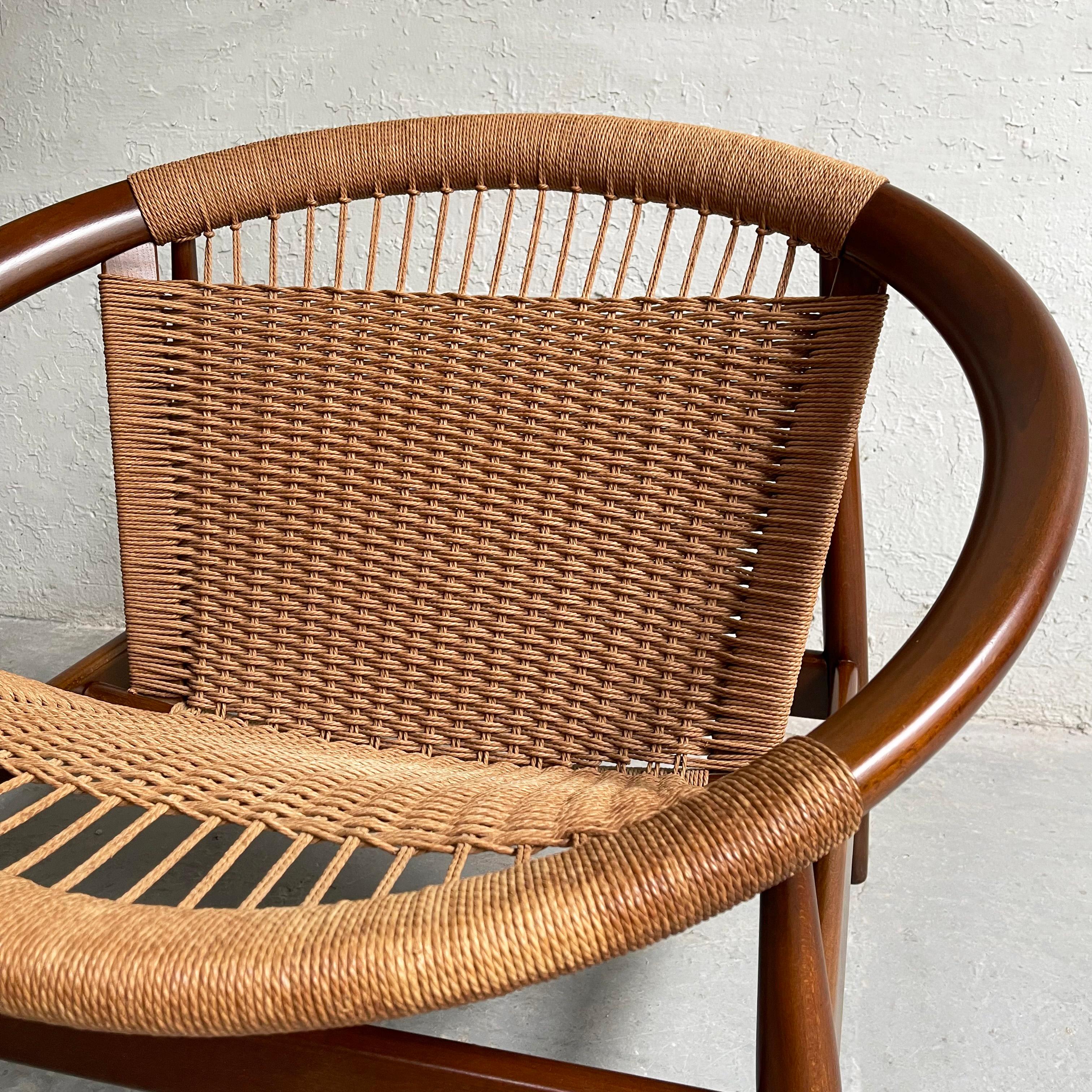 Scandinavian Modern Ringstol Woven Hoop Chair by Illum Wikkelsø 6