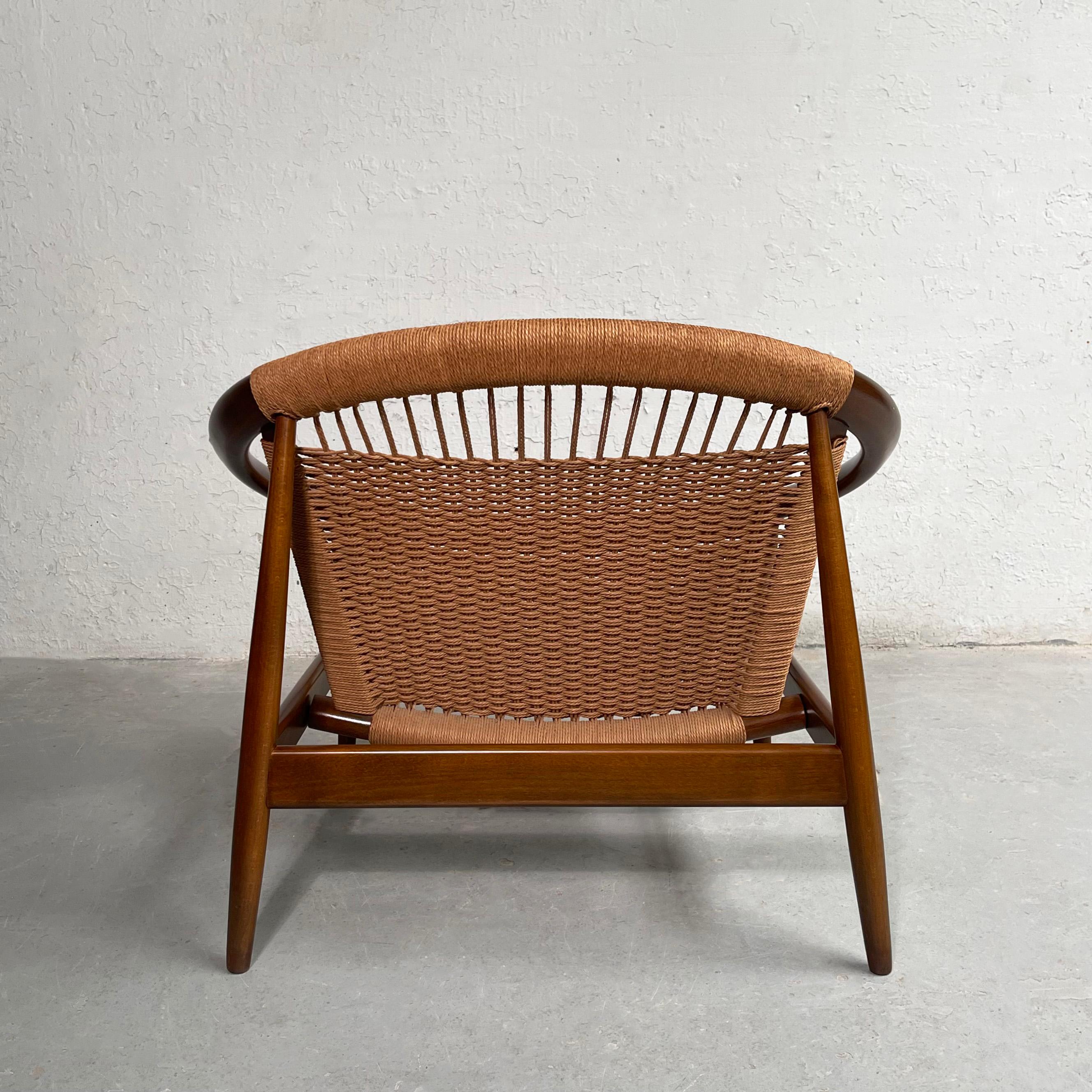 Scandinavian Modern Ringstol Woven Hoop Chair by Illum Wikkelsø 1