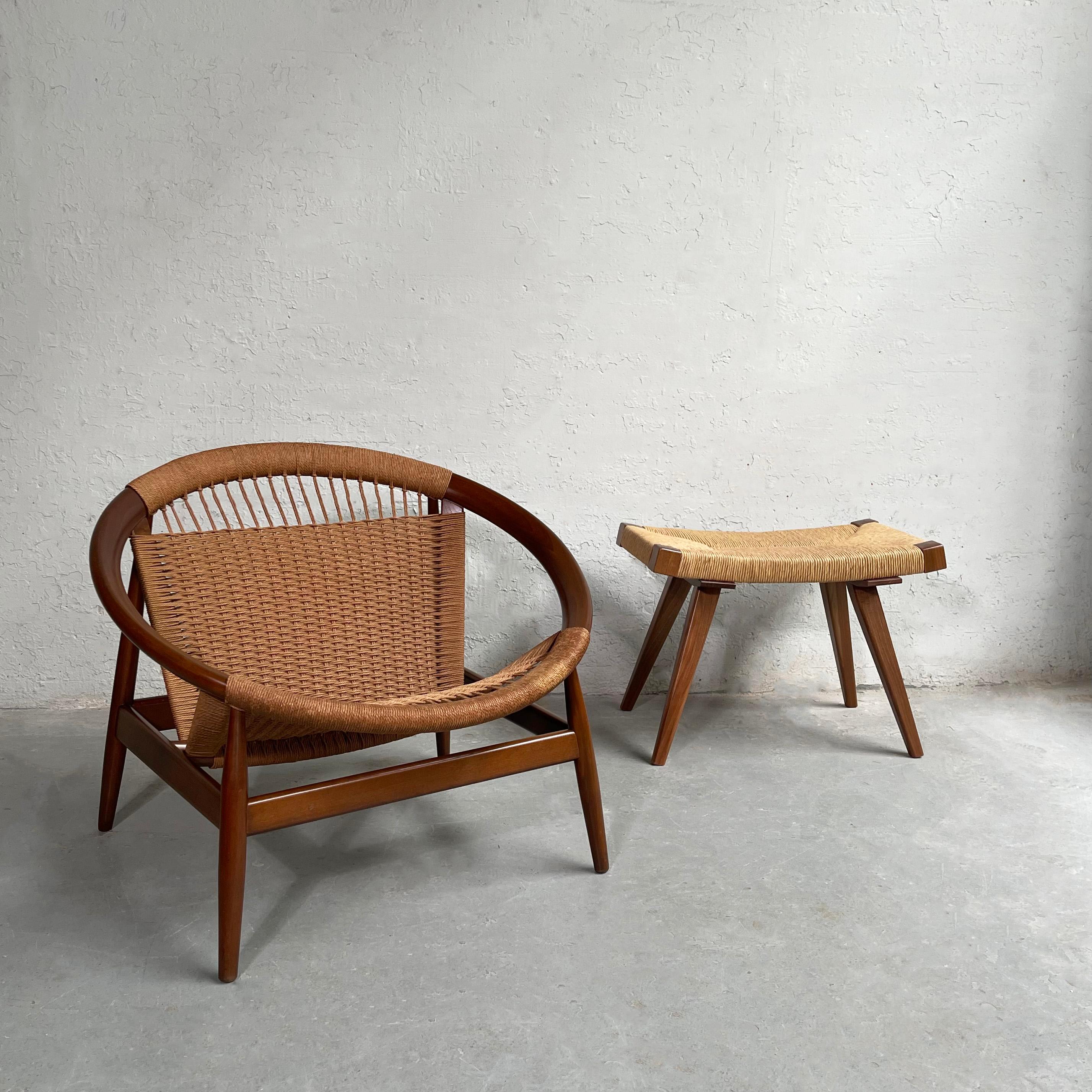 Scandinavian Modern Ringstol Woven Hoop Chair by Illum Wikkelsø 2