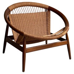 Scandinavian Modern Ringstol Woven Hoop Chair by Illum Wikkelsø