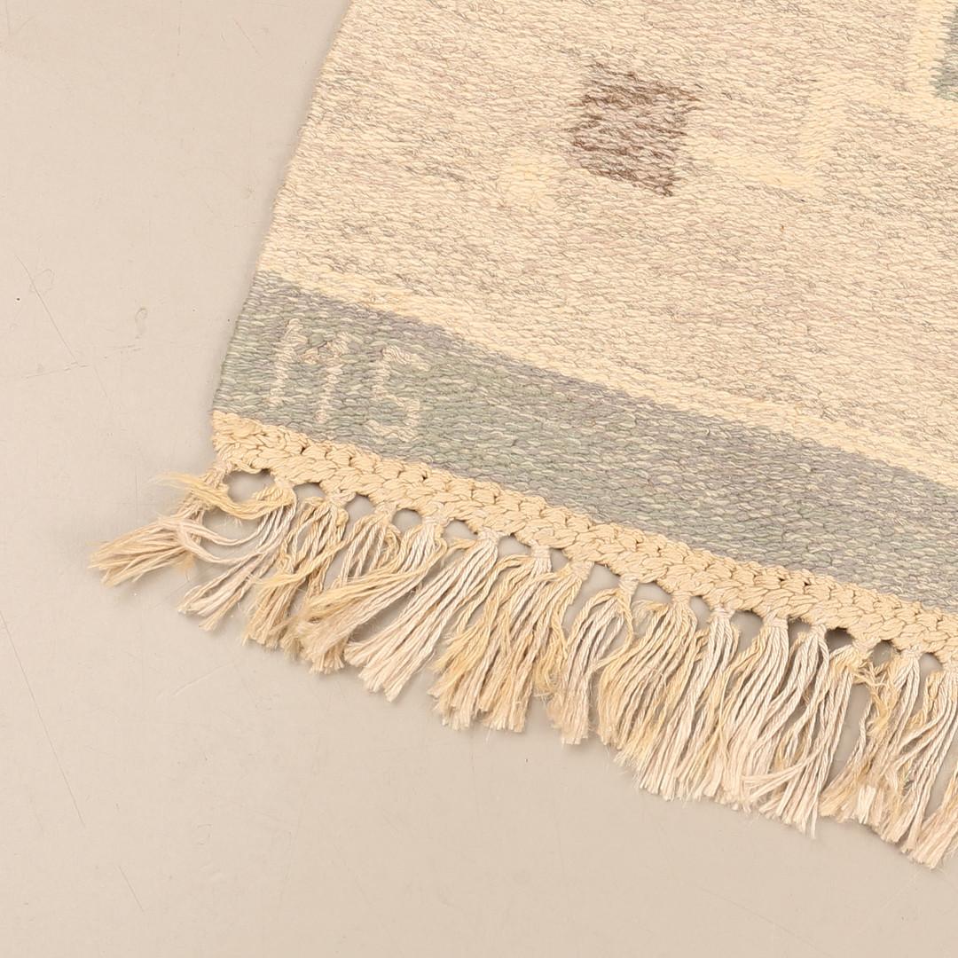 Scandinave moderne  Tapis Rölakan Flatweave par Maj Svanström, Suède, années 1950 Bon état - En vente à Grythyttan, SE