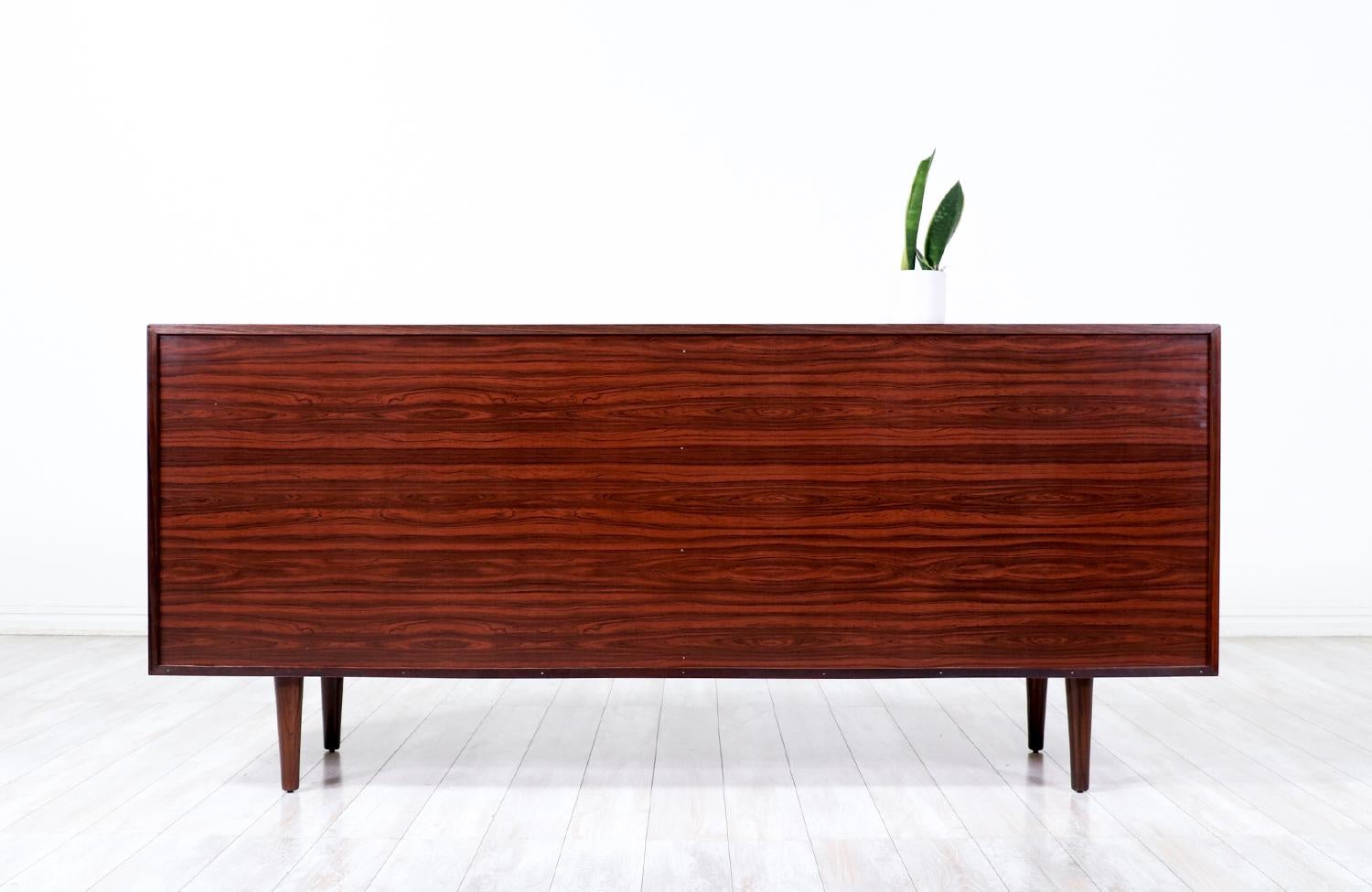 Mid-20th Century Expertly Restored - Scandinavian Modern Rosewood 8-Drawer Dresser by Westnofa