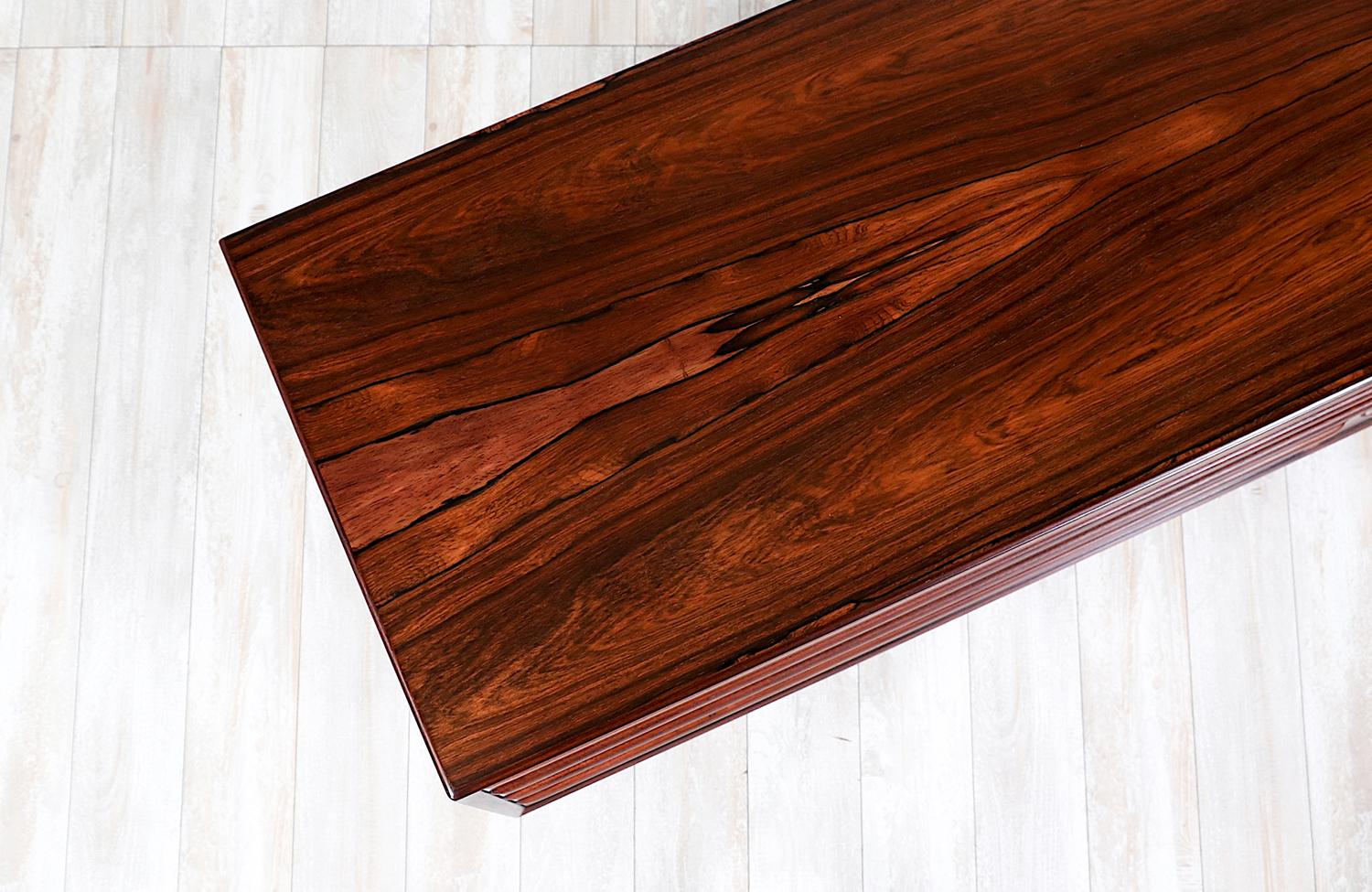 Expertly Restored - Scandinavian Modern Rosewood 8-Drawer Dresser by Westnofa 2