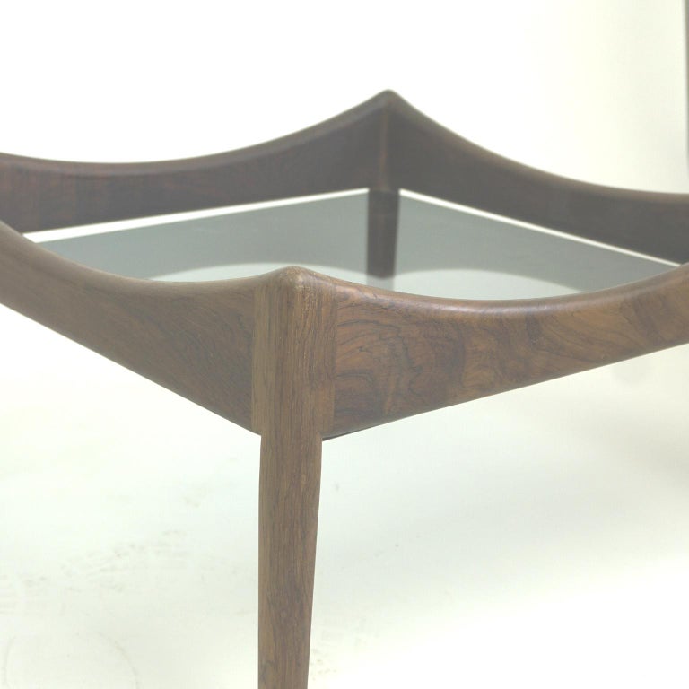 Scandinavian Modern Rosewood and Glass Coffee Table Modus by Kristian Vedel For Sale 2
