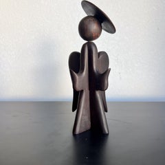Scandinavian Modern Rosewood Angel Figurine