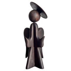 Scandinavian Modern Rosewood Angel Figurine