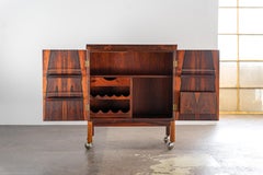 Mueble bar moderno escandinavo de palisandro de Torbjørn Afdal Bruksbo, Noruega Años 60