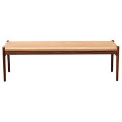 Banc moderne scandinave en bois de rose par Niels Moller:: Modèle 63