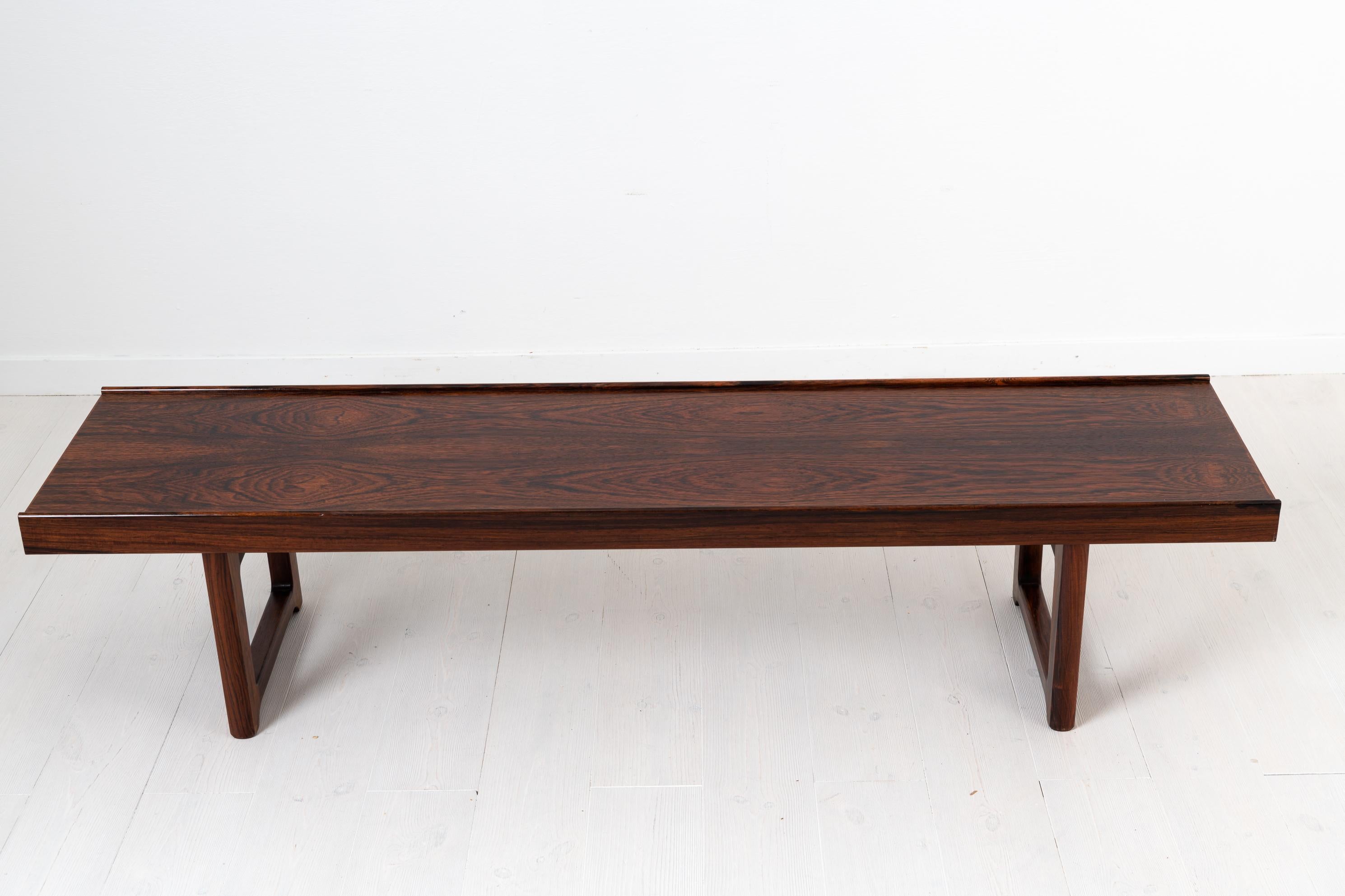20th Century Scandinavian Modern Rosewood Bench by Torbjørn Afdal for Bruksbo
