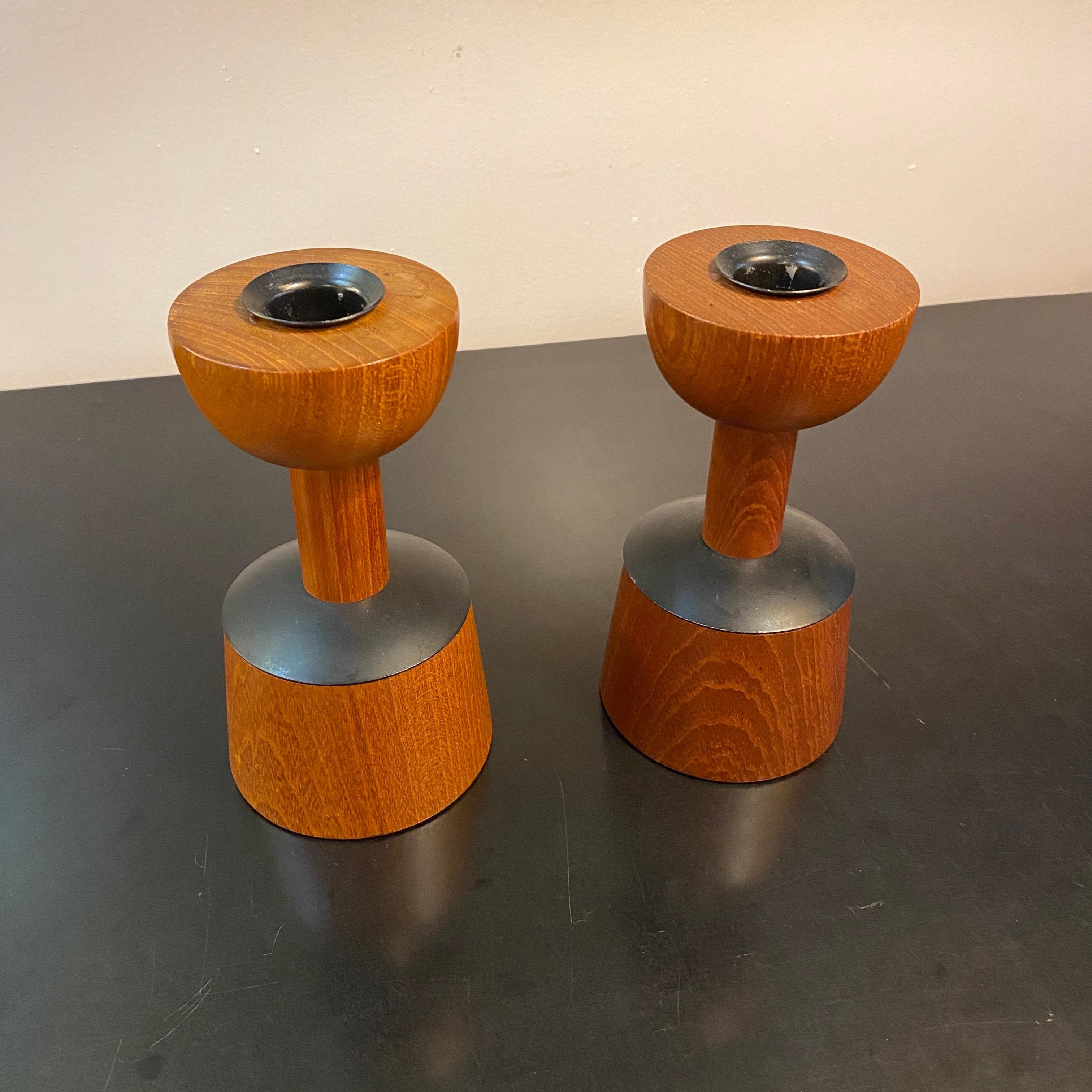 Mid-Century Modern Scandinavian Modern Rosewood Candleholders By Laurids Lonborg For Sale