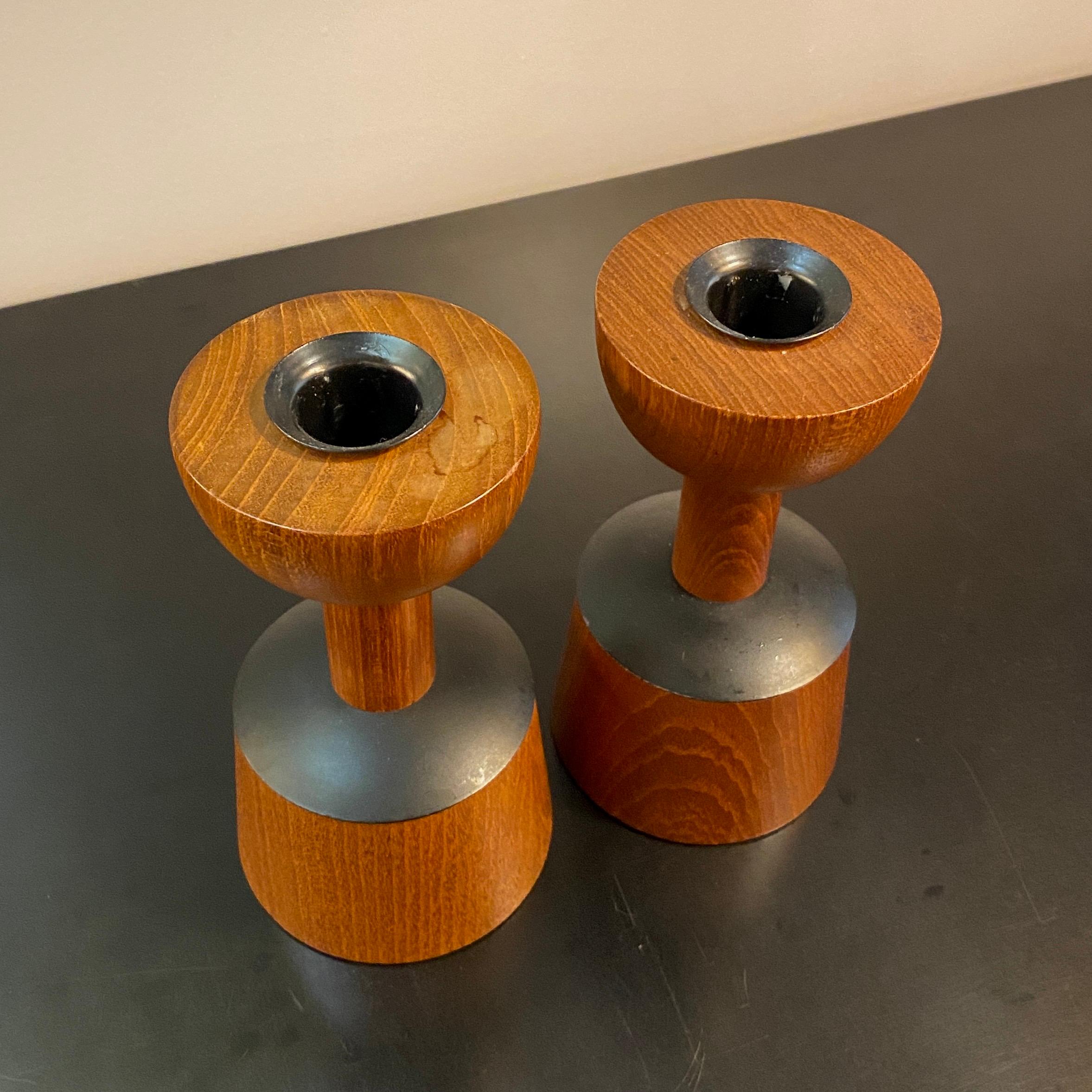 20th Century Scandinavian Modern Rosewood Candleholders By Laurids Lonborg For Sale
