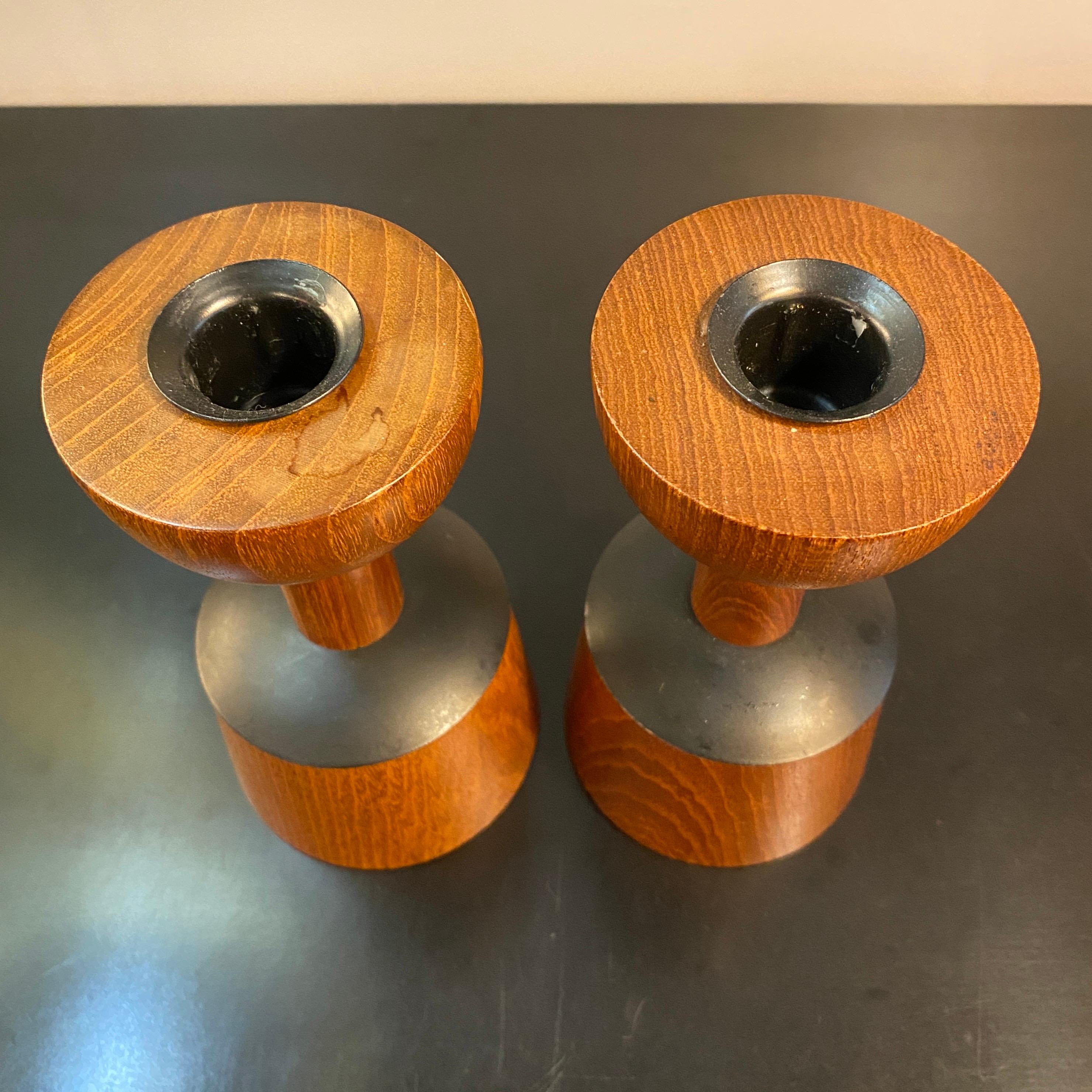 Scandinavian Modern Rosewood Candleholders By Laurids Lonborg For Sale 2