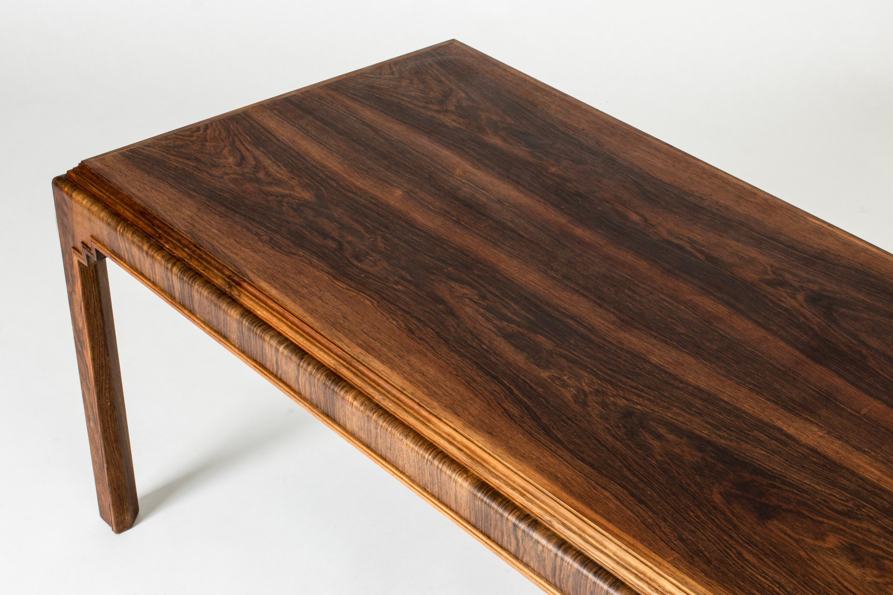 Rosewood Scandinavian Modern rosewood coffee table, Sweden, 1930s For Sale