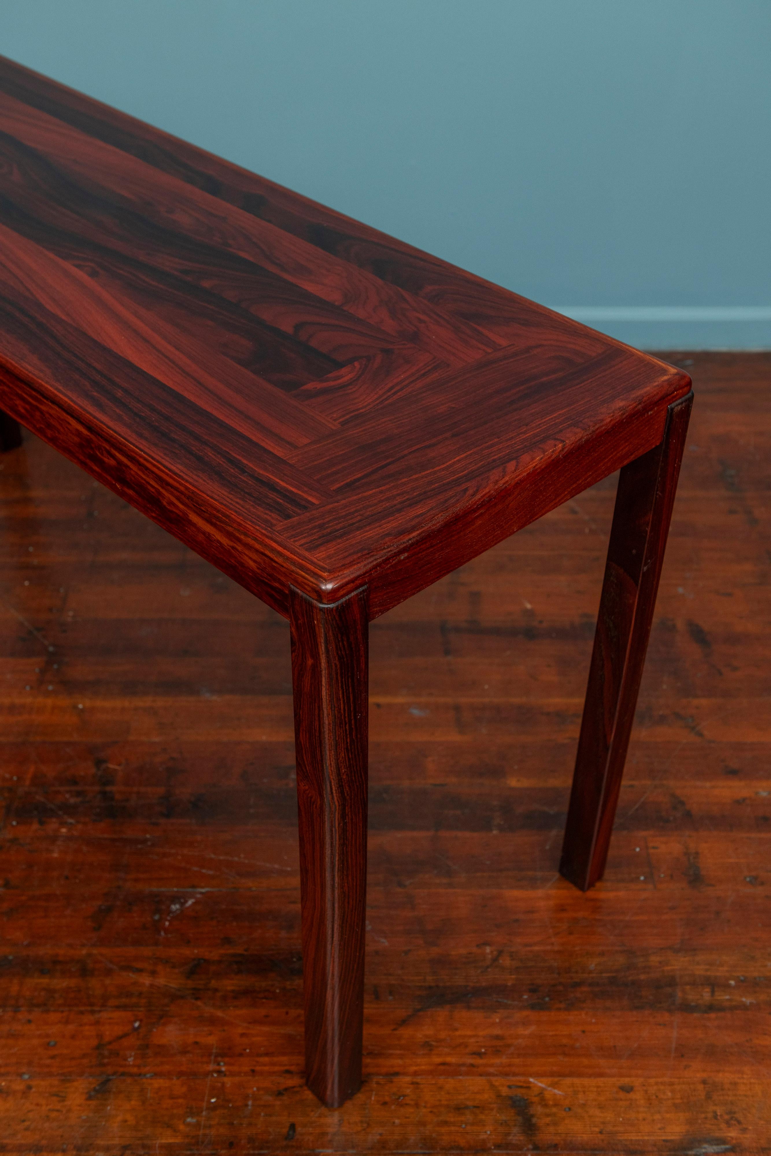 Late 20th Century Scandinavian Modern Rosewood Console by Vejle Stole, Denmark