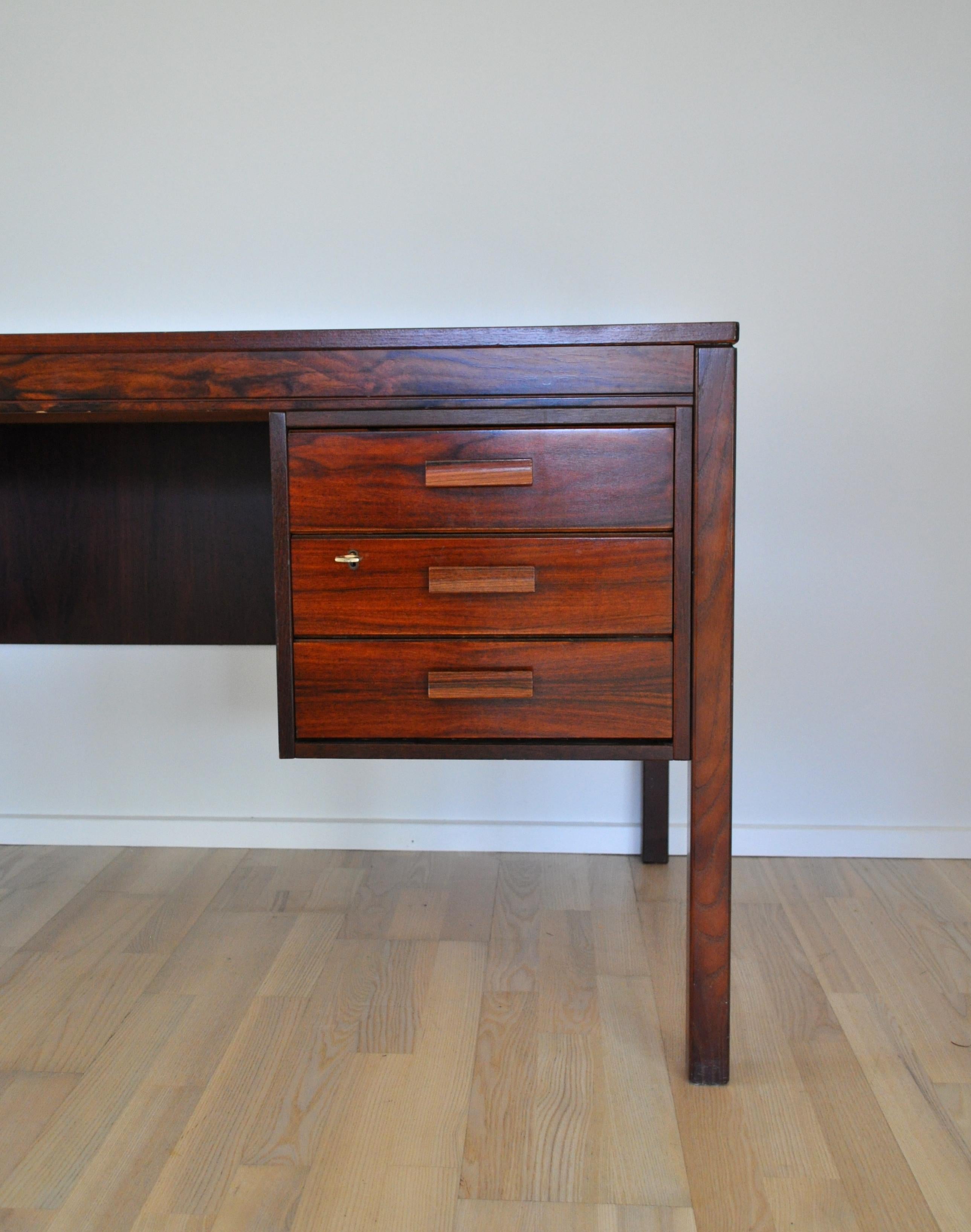 20th Century Scandinavian Modern Rosewood Desk by PS Heggen of Norway