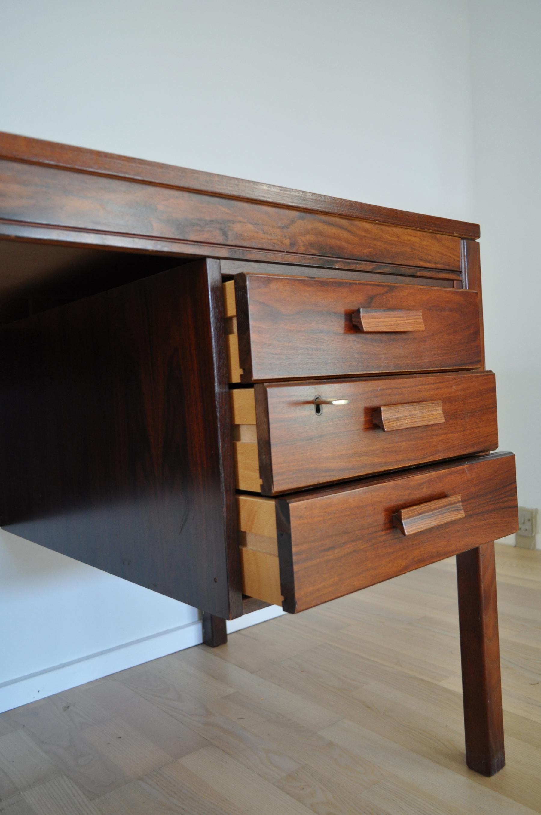 Scandinavian Modern Rosewood Desk by PS Heggen of Norway 1