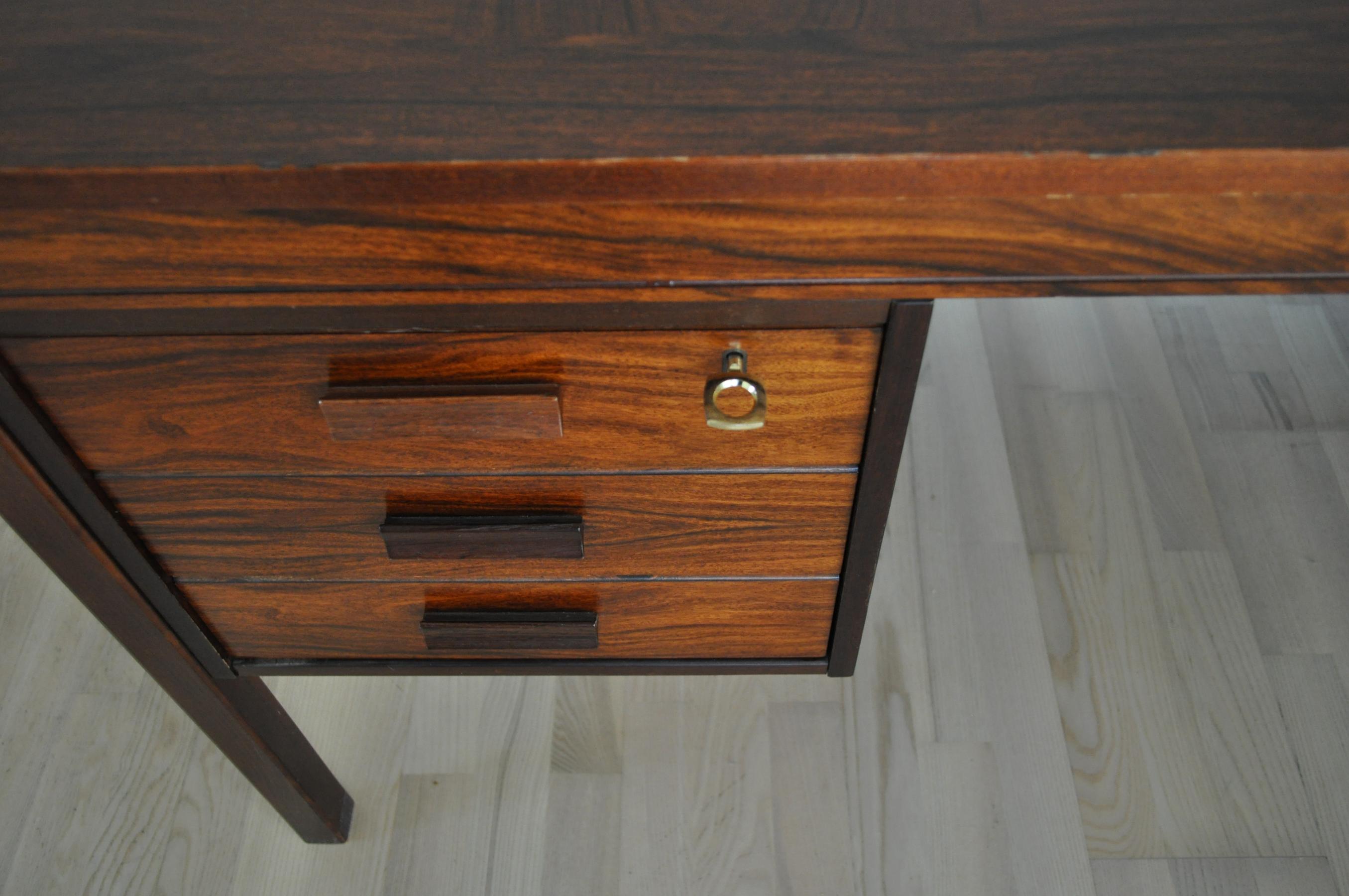 Scandinavian Modern Rosewood Desk by PS Heggen of Norway 2
