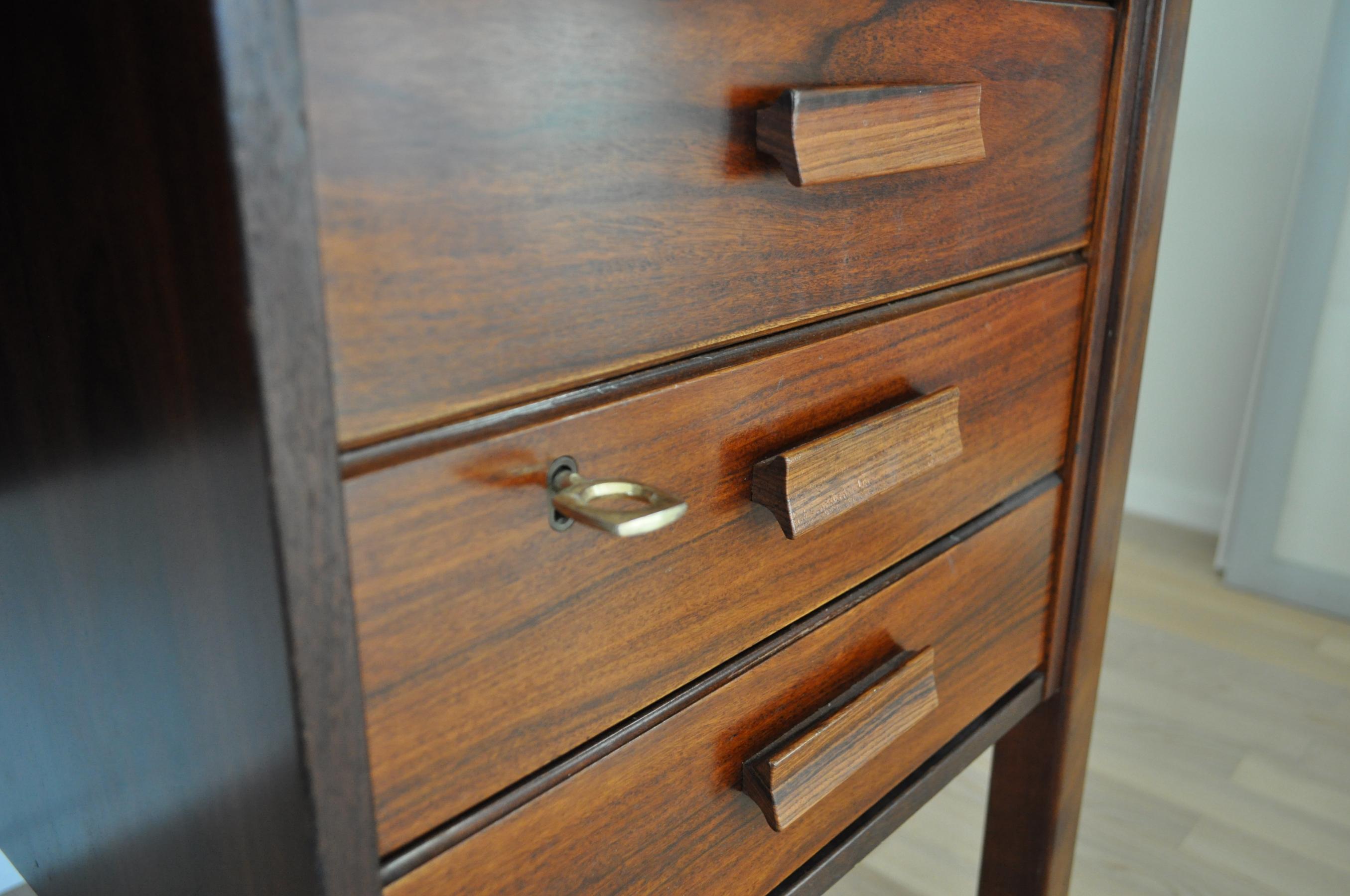 Scandinavian Modern Rosewood Desk by PS Heggen of Norway 4