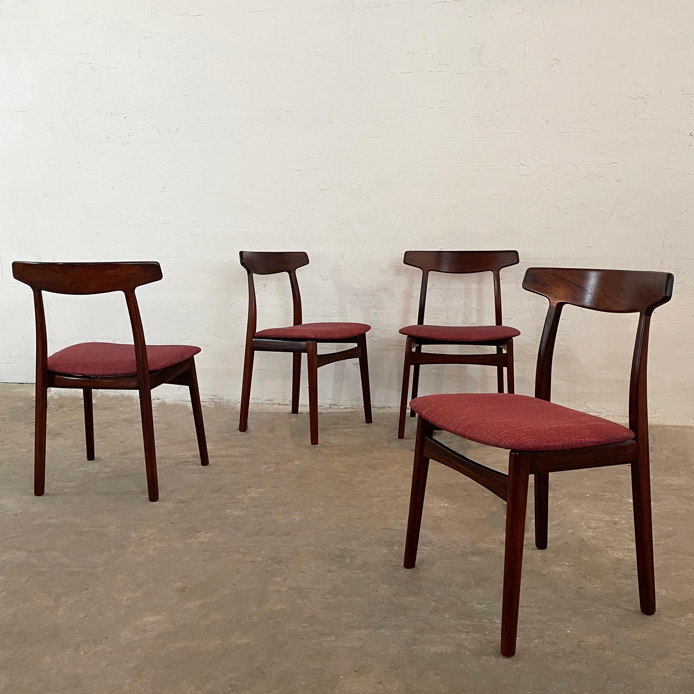 Danish Scandinavian Modern Rosewood Dining Chairs By Henning Kjaernulf For Bruno Hansen