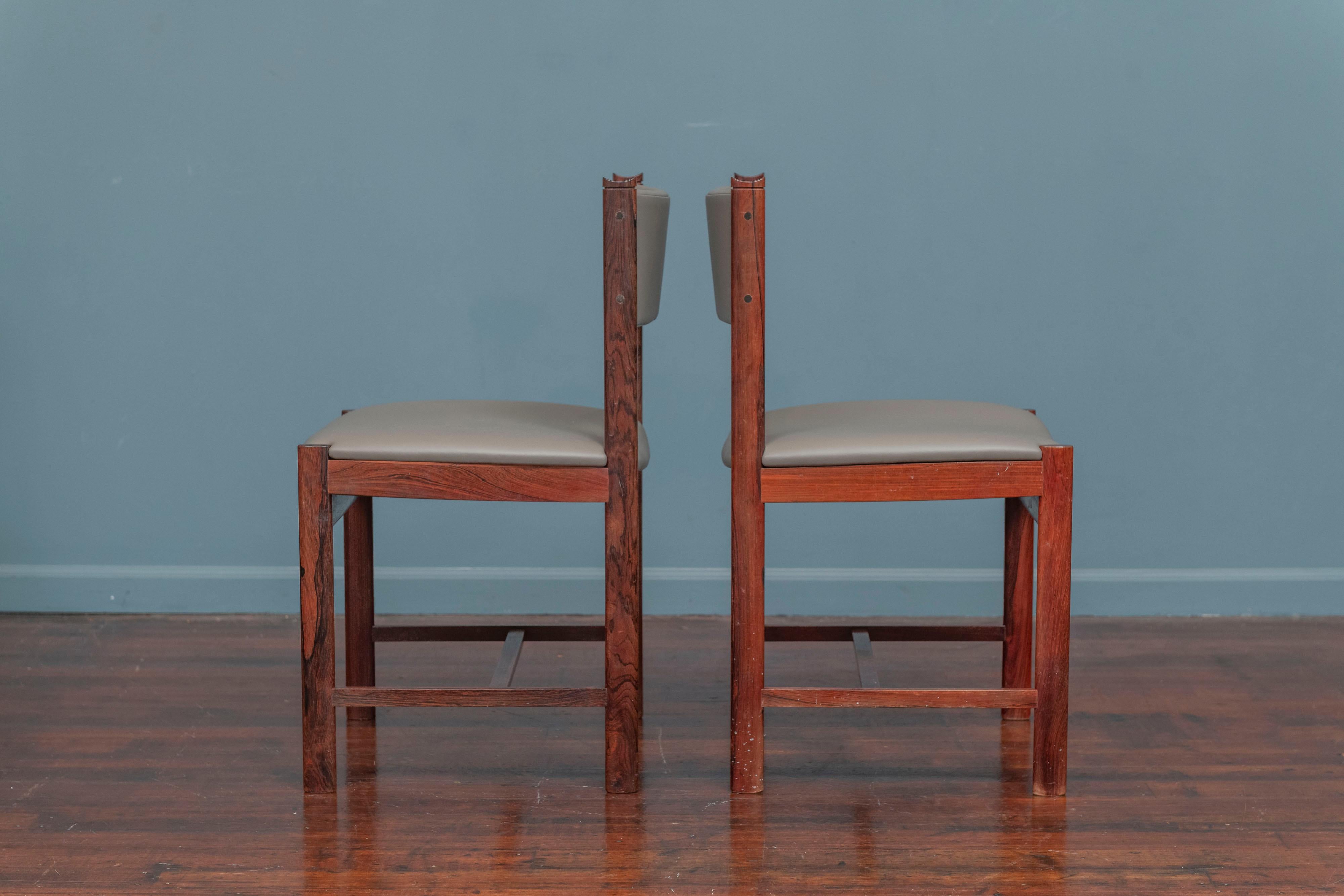 Danish Scandinavian Modern Rosewood Dining Chairs For Sale