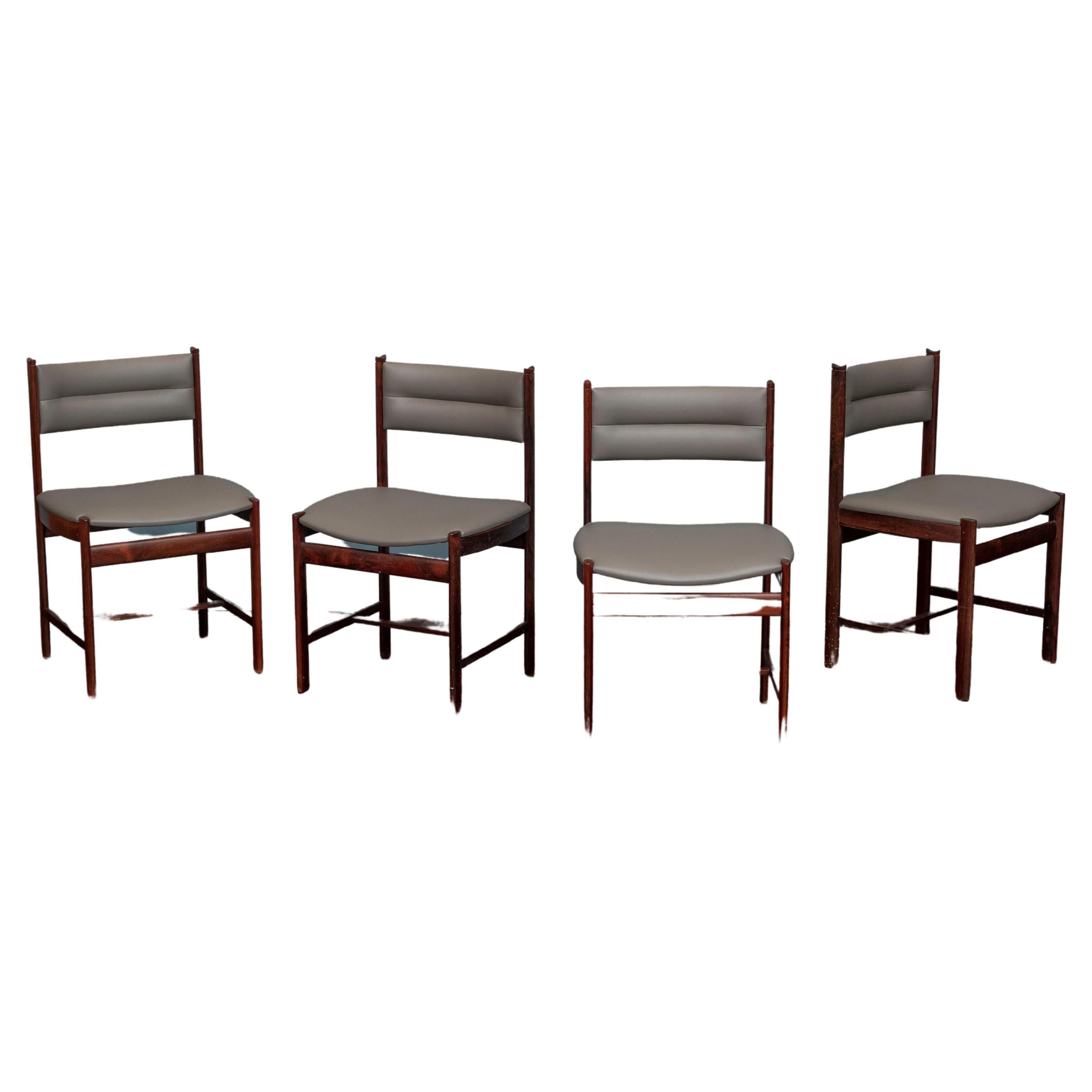 Scandinavian Modern Rosewood Dining Chairs For Sale 3