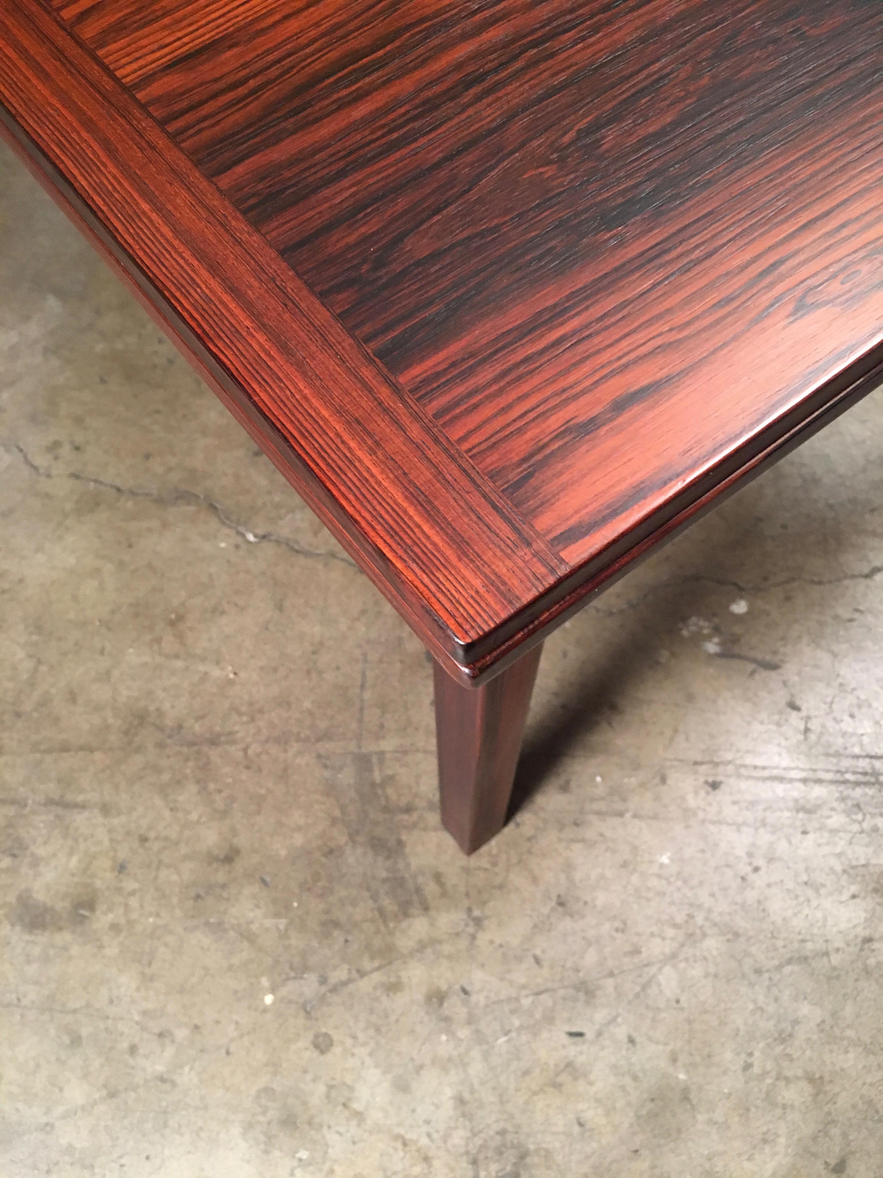 20th Century Scandinavian Modern Rosewood Dining Table