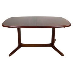 Scandinavian Modern Rosewood Dining Table with Two Leaves