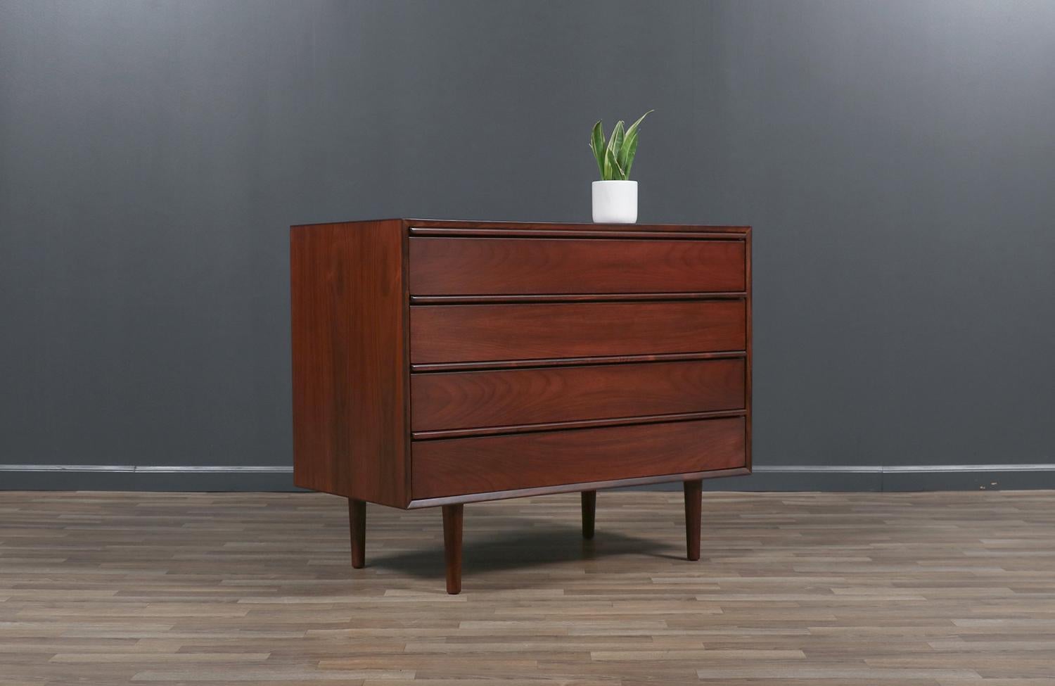 Norwegian Scandinavian Modern Rosewood Dresser by Westnofa Furniture