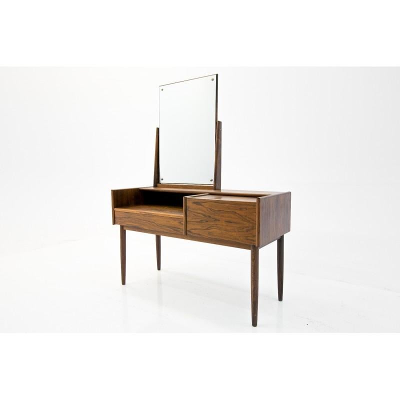 Danish Vanity Scandinavian Modern Rosewood Dressing Table with Mirror, 1970s