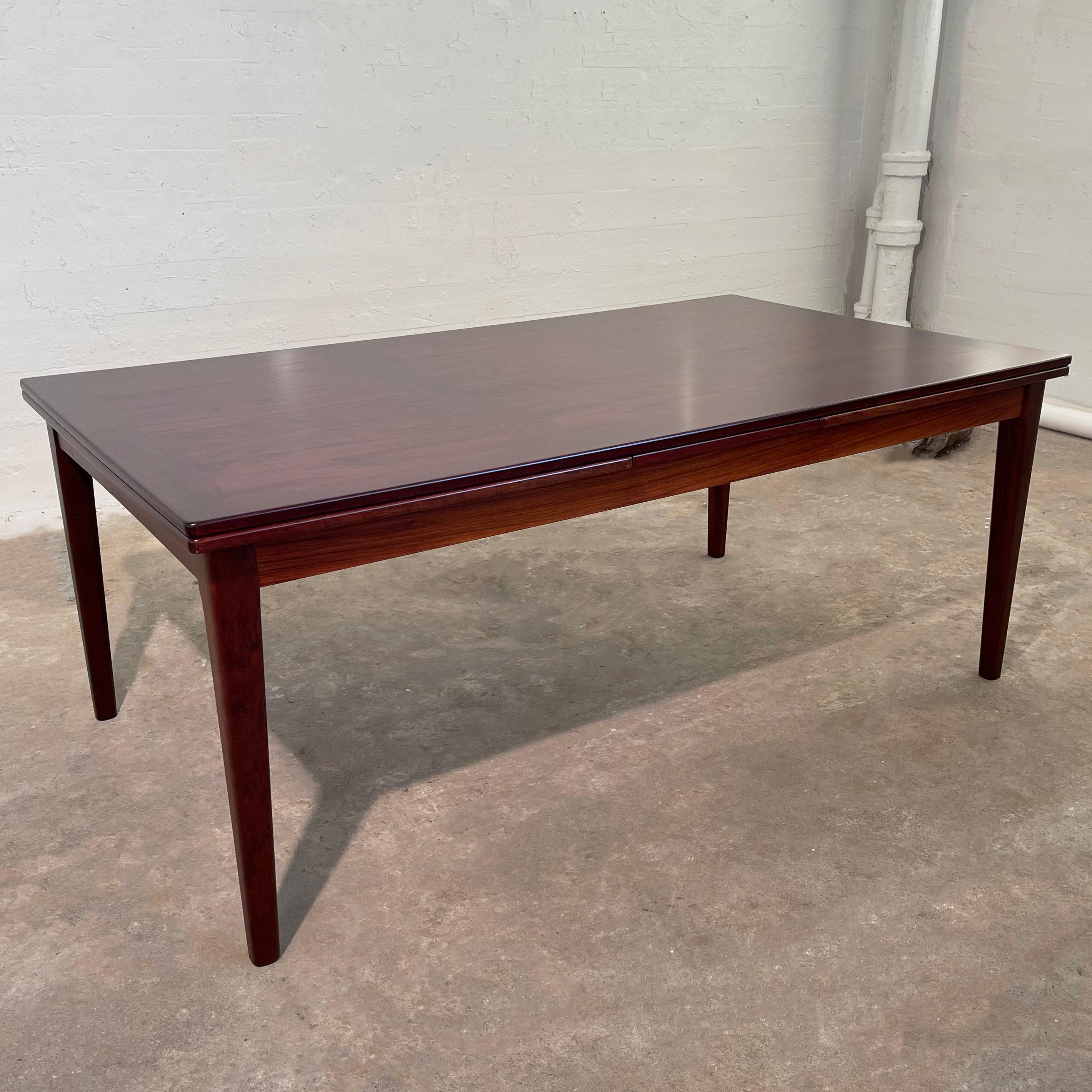 Danish Scandinavian Modern Rosewood Extension Dining Table By Scovby Mobelfabrik For Sale