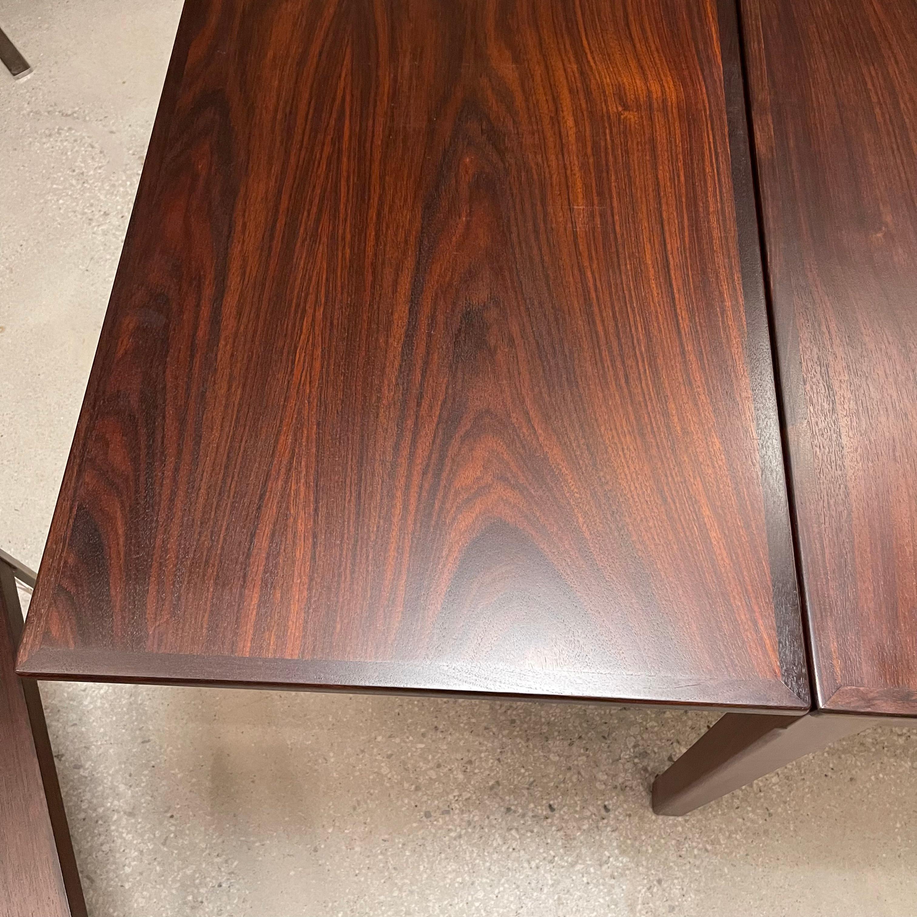 Scandinavian Modern Rosewood Extension Dining Table 4