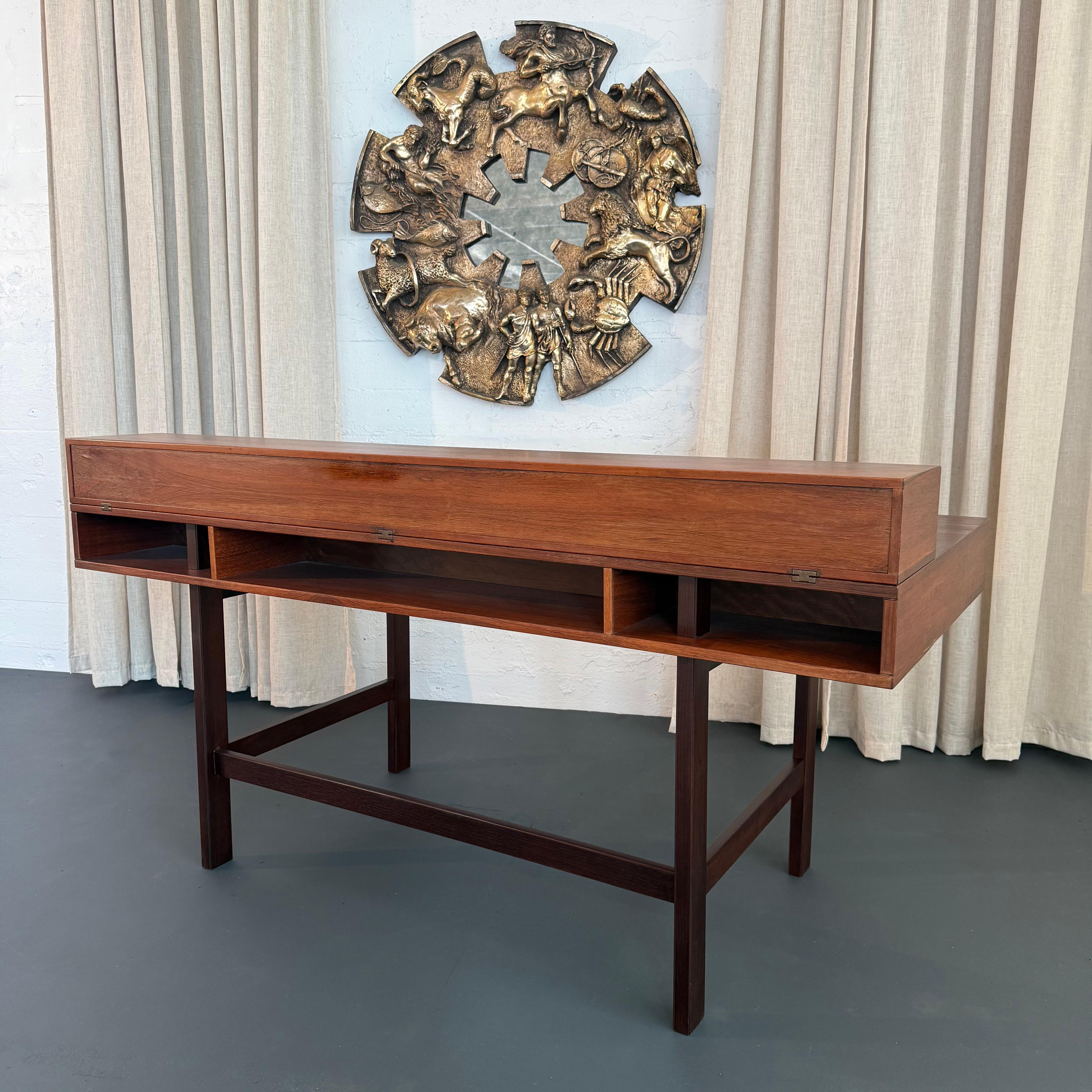 Scandinavian Modern Rosewood Flip-Top Partners Desk By Peter Løvig Nielsen For Sale 4