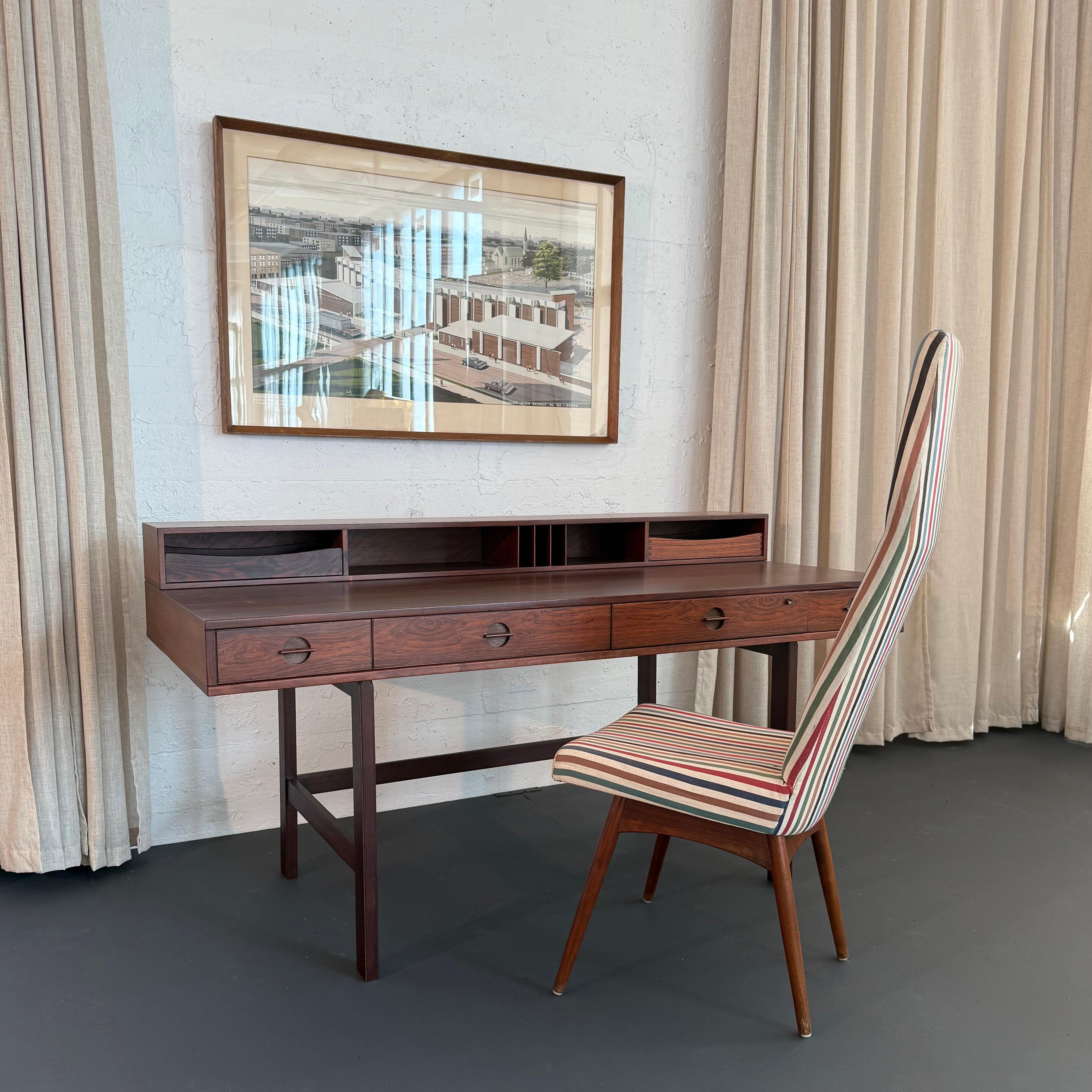 20th Century Scandinavian Modern Rosewood Flip-Top Partners Desk By Peter Løvig Nielsen For Sale