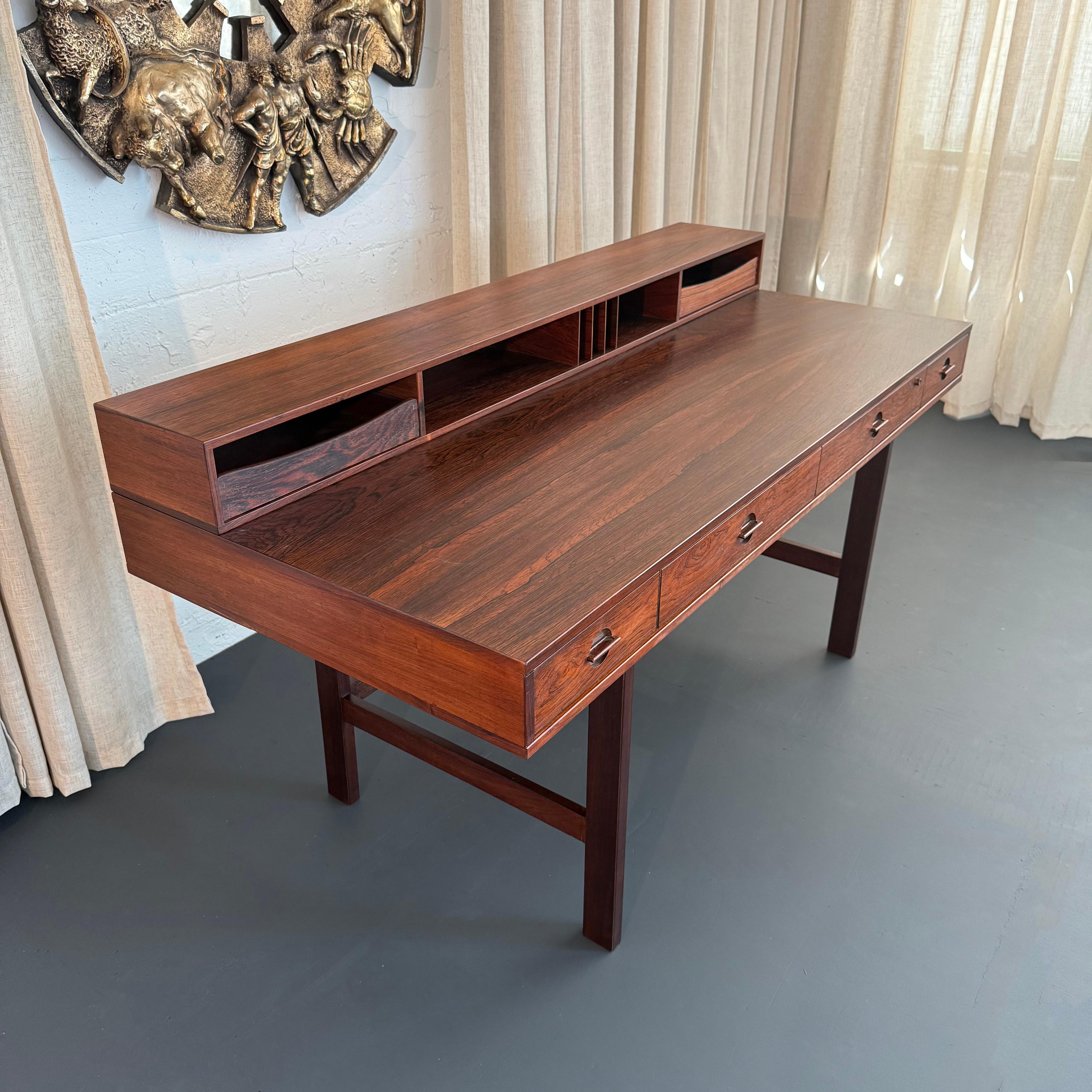 Scandinavian Modern Rosewood Flip-Top Partners Desk By Peter Løvig Nielsen For Sale 2