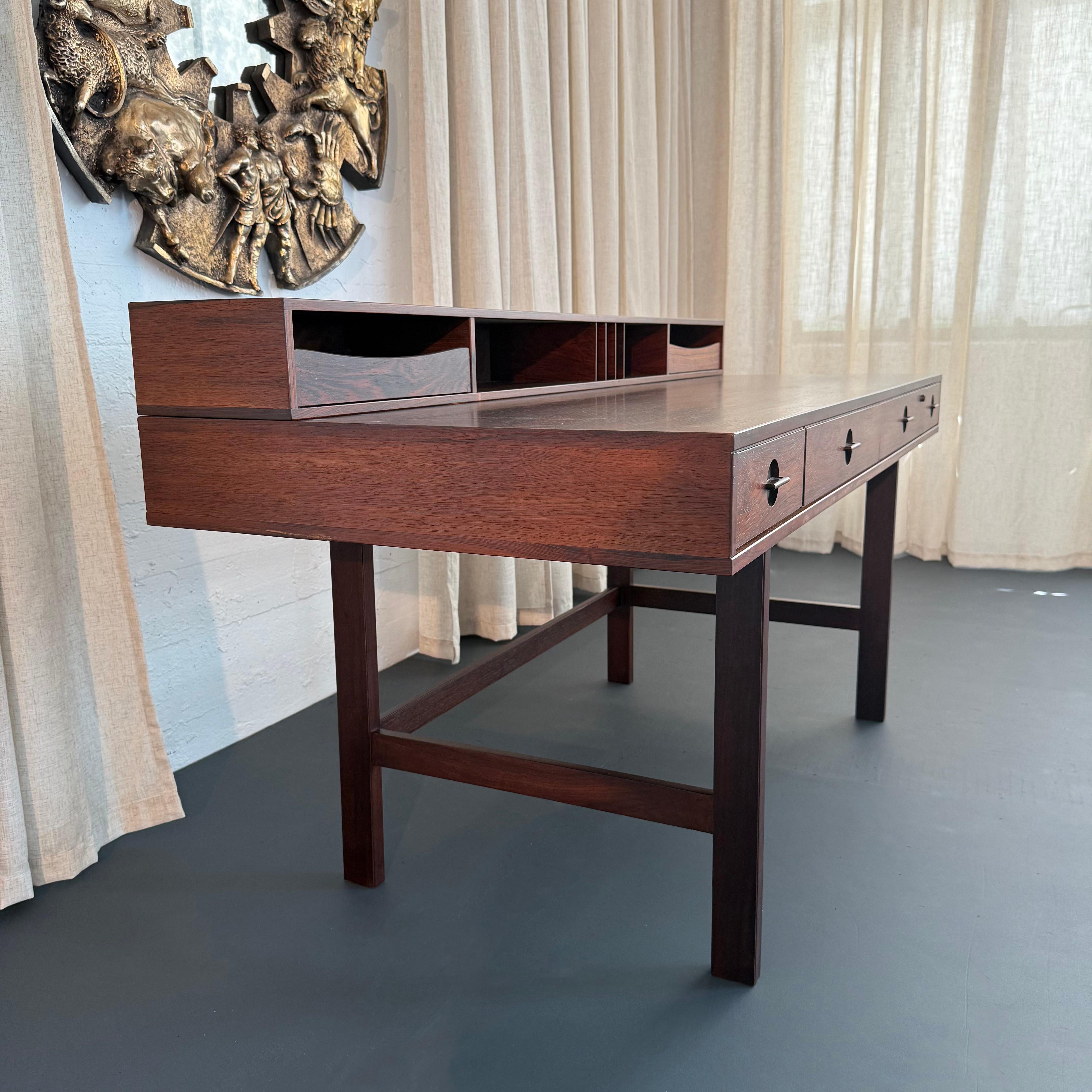Scandinavian Modern Rosewood Flip-Top Partners Desk By Peter Løvig Nielsen For Sale 3